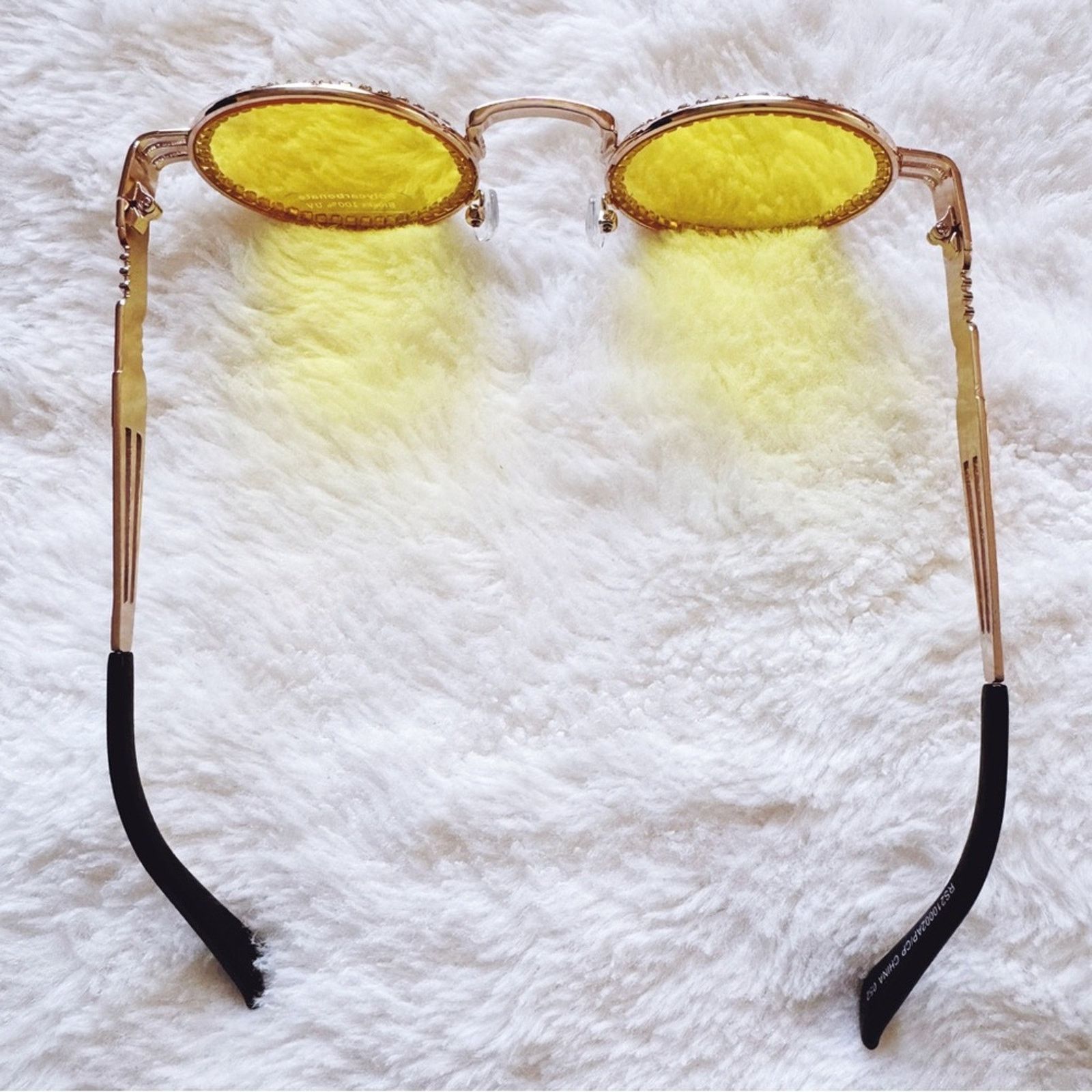 Other Kate Clear Yellow Round Sunglasses Size ONE SIZE - 10 Thumbnail