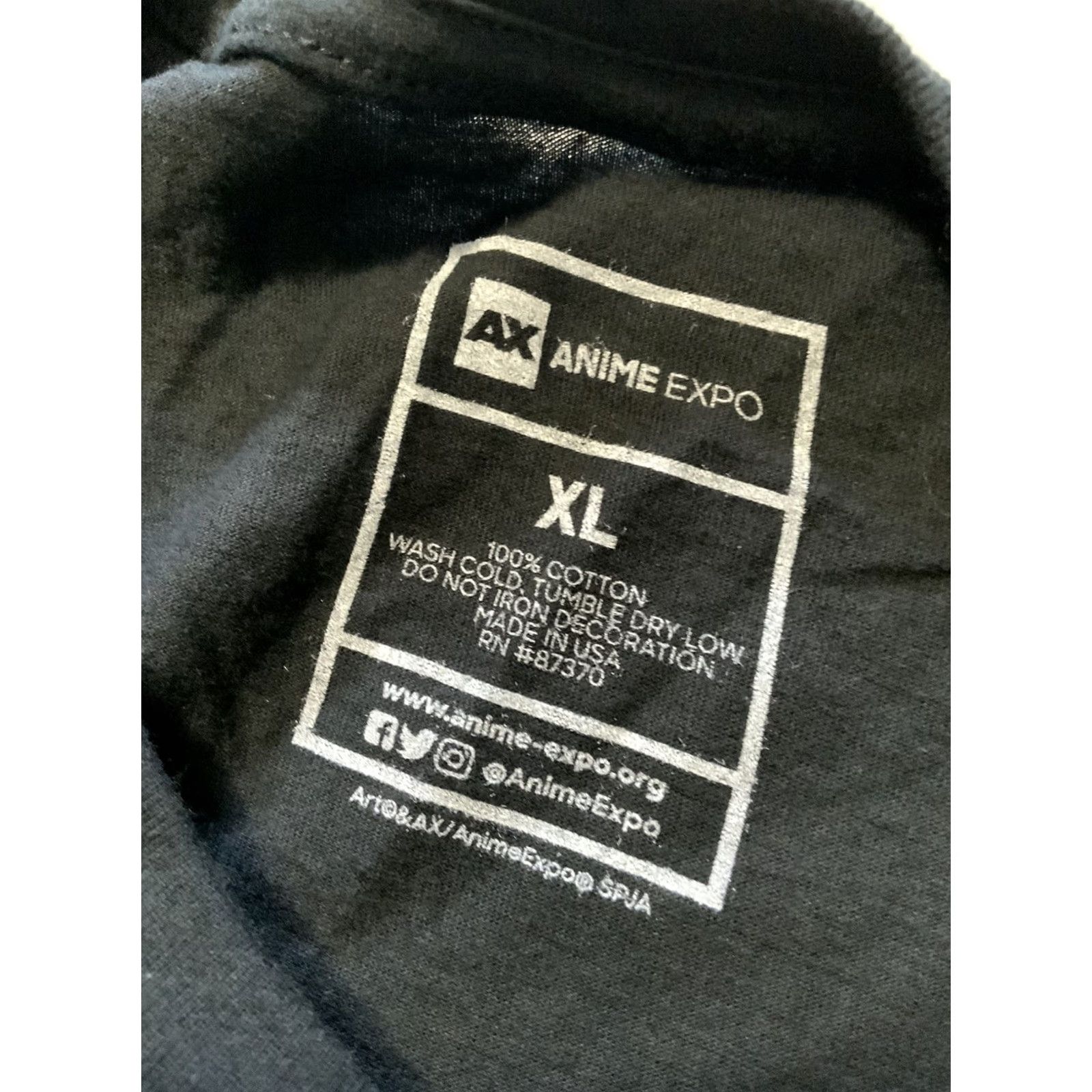 Hypland VINTAGE Anime Expo 2022 Hypland Los Angeles Volunteer Black Cartoon T-Shirt XL Mens Size US XL / EU 56 / 4 - 5 Thumbnail