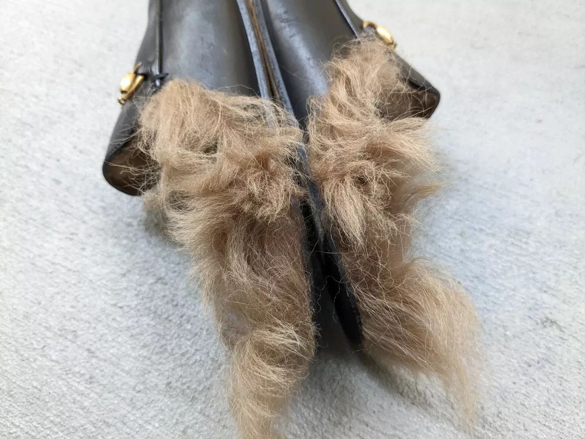 Gucci Gucci Princetown Horsebit Loafers Black 6 36 Leather Fur Size US 6 / IT 36 - 7 Thumbnail