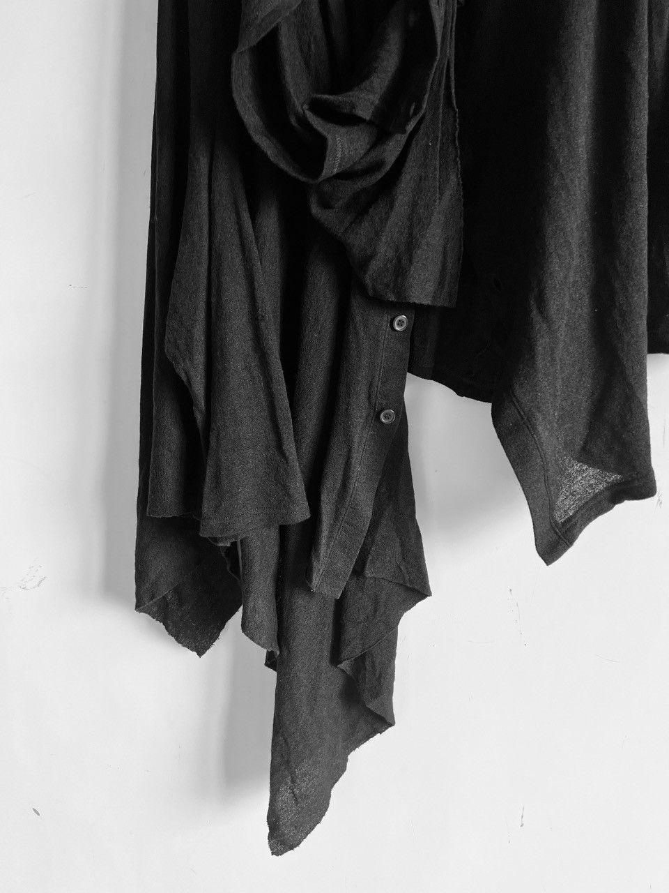 Yohji Yamamoto Yohji Yamamoto Femme Draped Knit Cardigan jacket coat black Size S / US 4 / IT 40 - 4 Thumbnail
