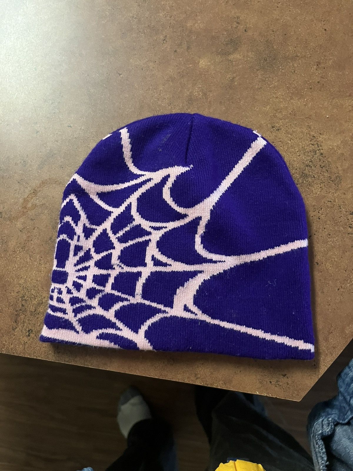 Vintage Purple Y2K Spider Web Beanie Size ONE SIZE - 1 Thumbnail