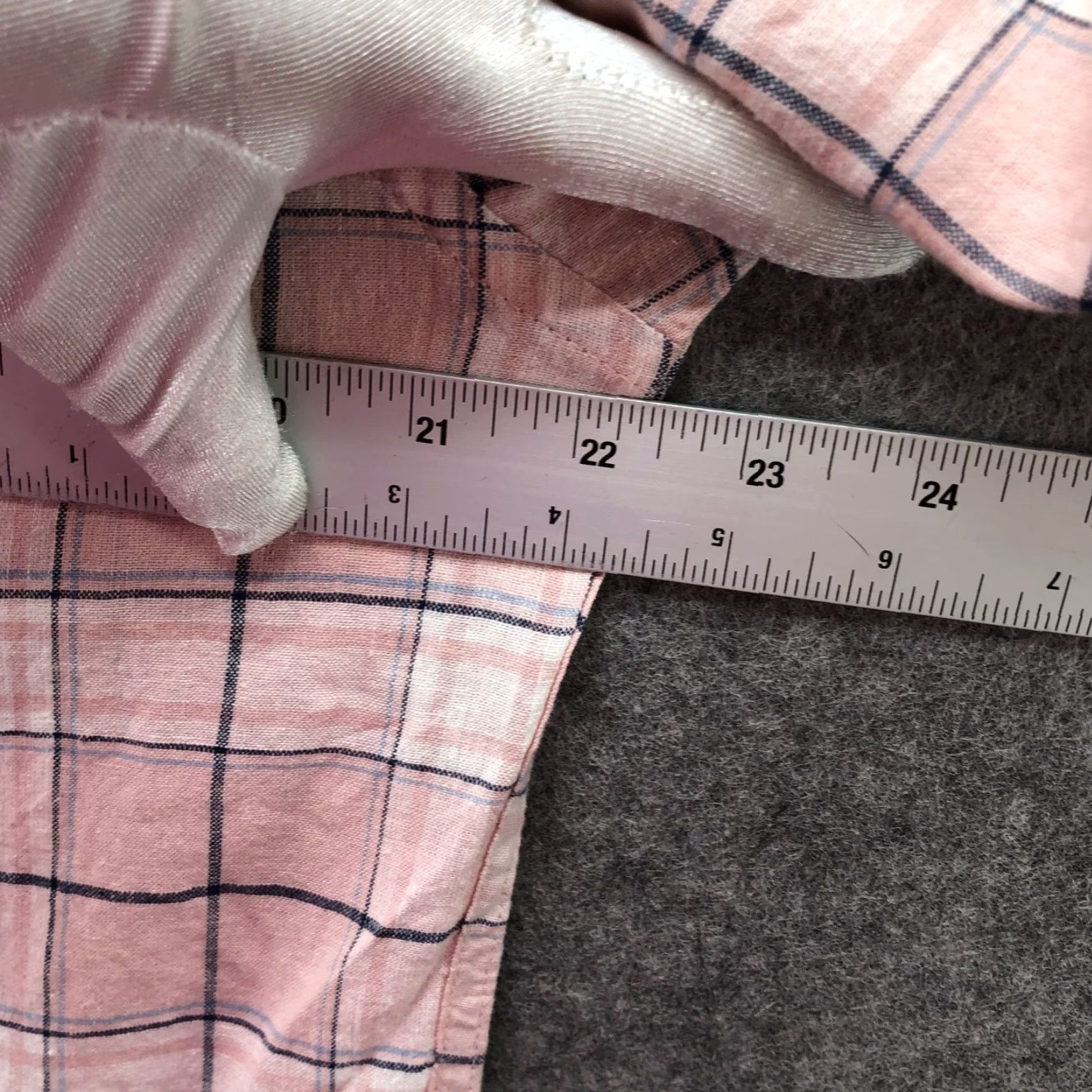 Old Navy Old Navy Shirt Mens M Pink Plaid Linen Blend Short Sleeve Button Up White Size US M / EU 48-50 / 2 - 6 Thumbnail