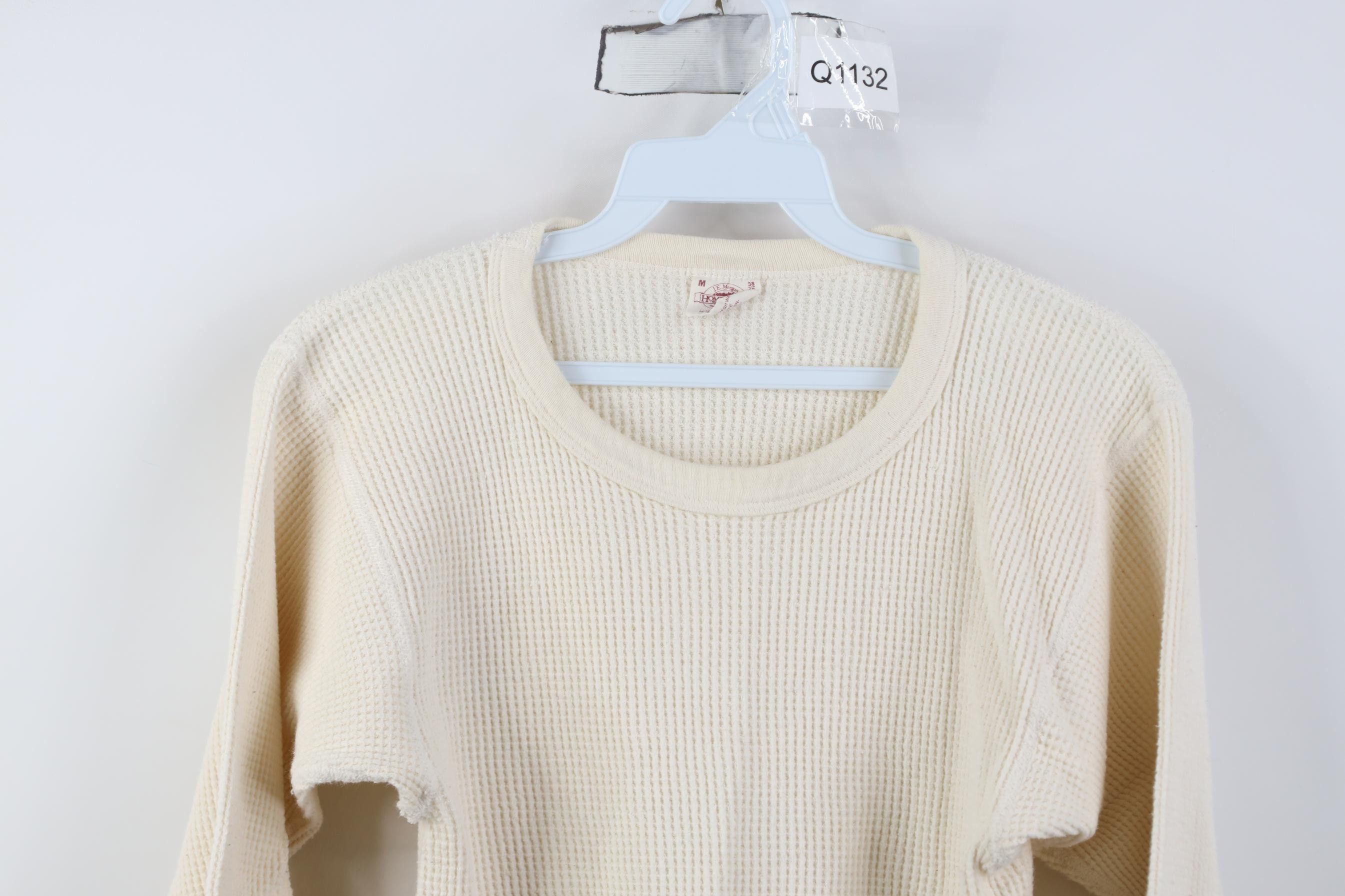 Vintage Vintage 90s Streetwear Waffle Knit T-Shirt Cotton USA Size US M / EU 48-50 / 2 - 2 Thumbnail