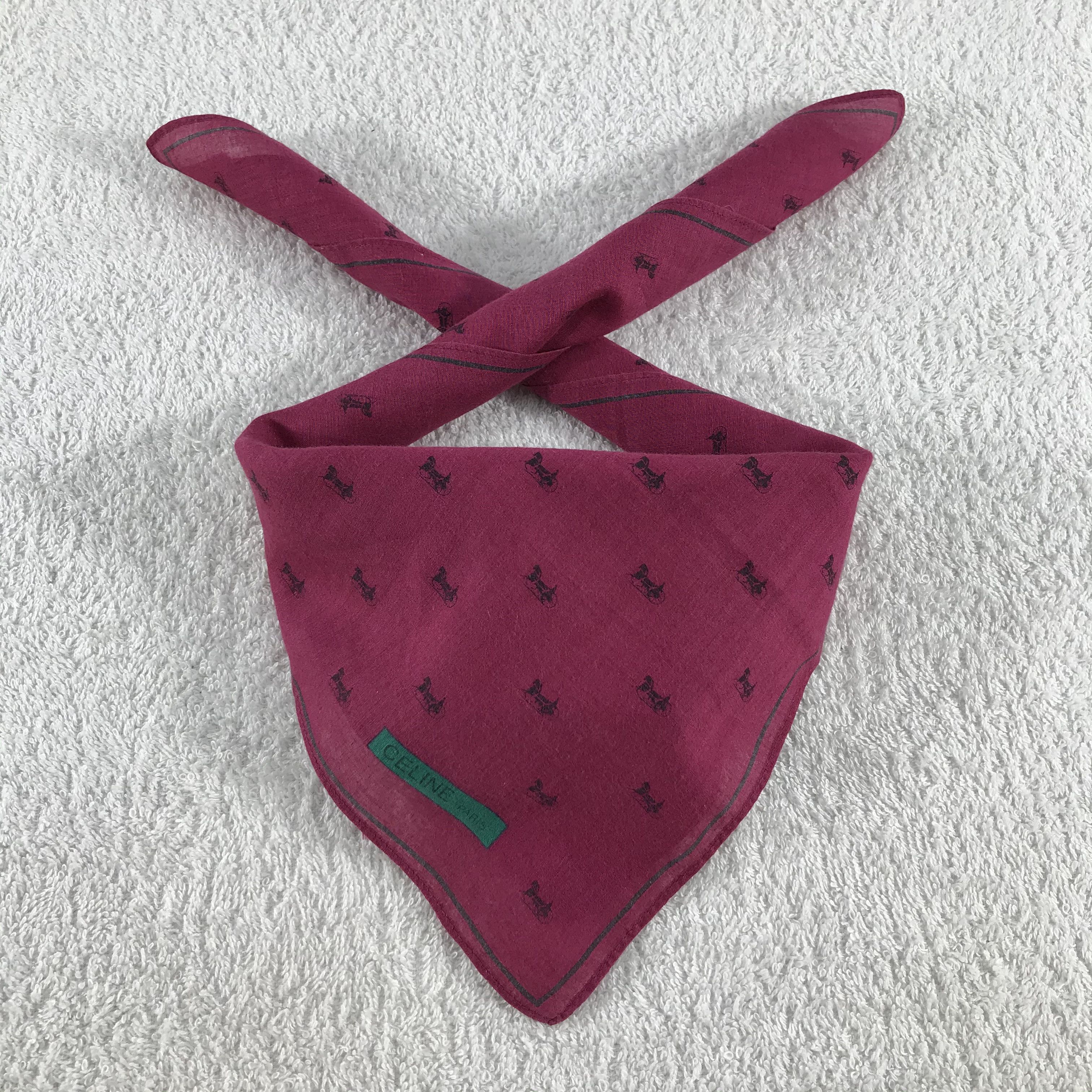 Celine × Vintage Celine Bandana / Handkerchief / Neckerchief - S365 Size ONE SIZE - 3 Thumbnail