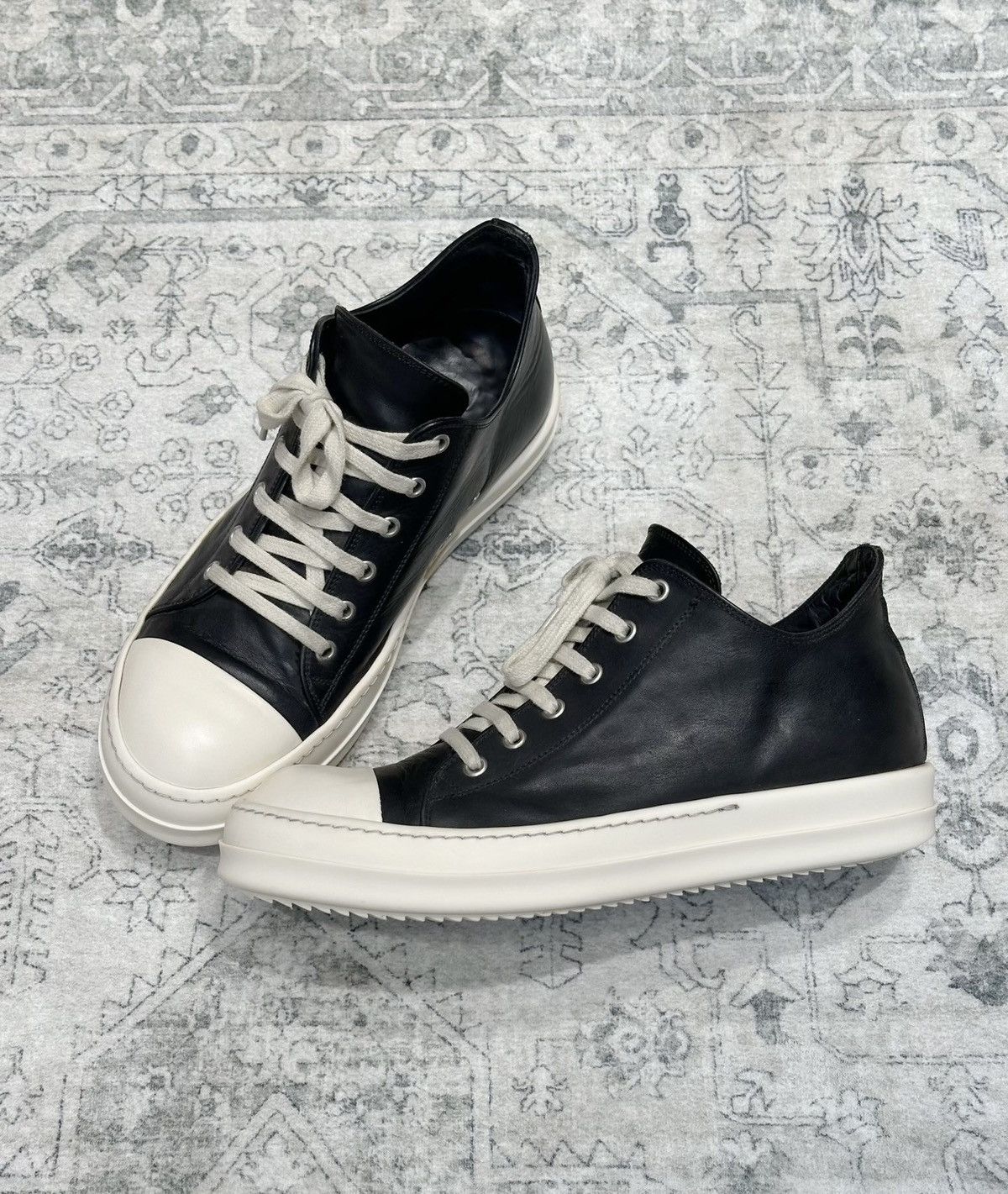 Rick Owens Rick Owens Mainline Leather Low-Top Sneakers Size US 8.5 / EU 41-42 - 5 Thumbnail