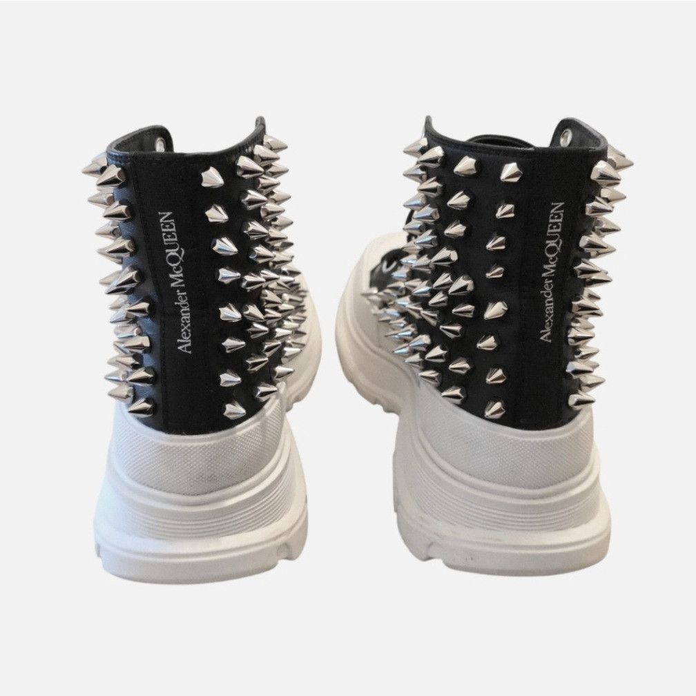 Alexander McQueen Alexander McQueen Tread Slick Spike Black Leather High-Tops Size US 9.5 / IT 39.5 - 2 Thumbnail