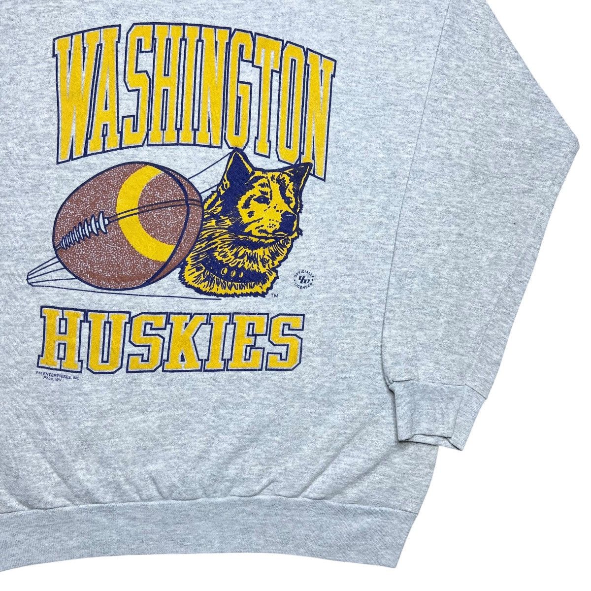 NCAA 90s Washington Huskies Spell Out Mascot Football Sweatshirt Size US L / EU 52-54 / 3 - 15 Thumbnail