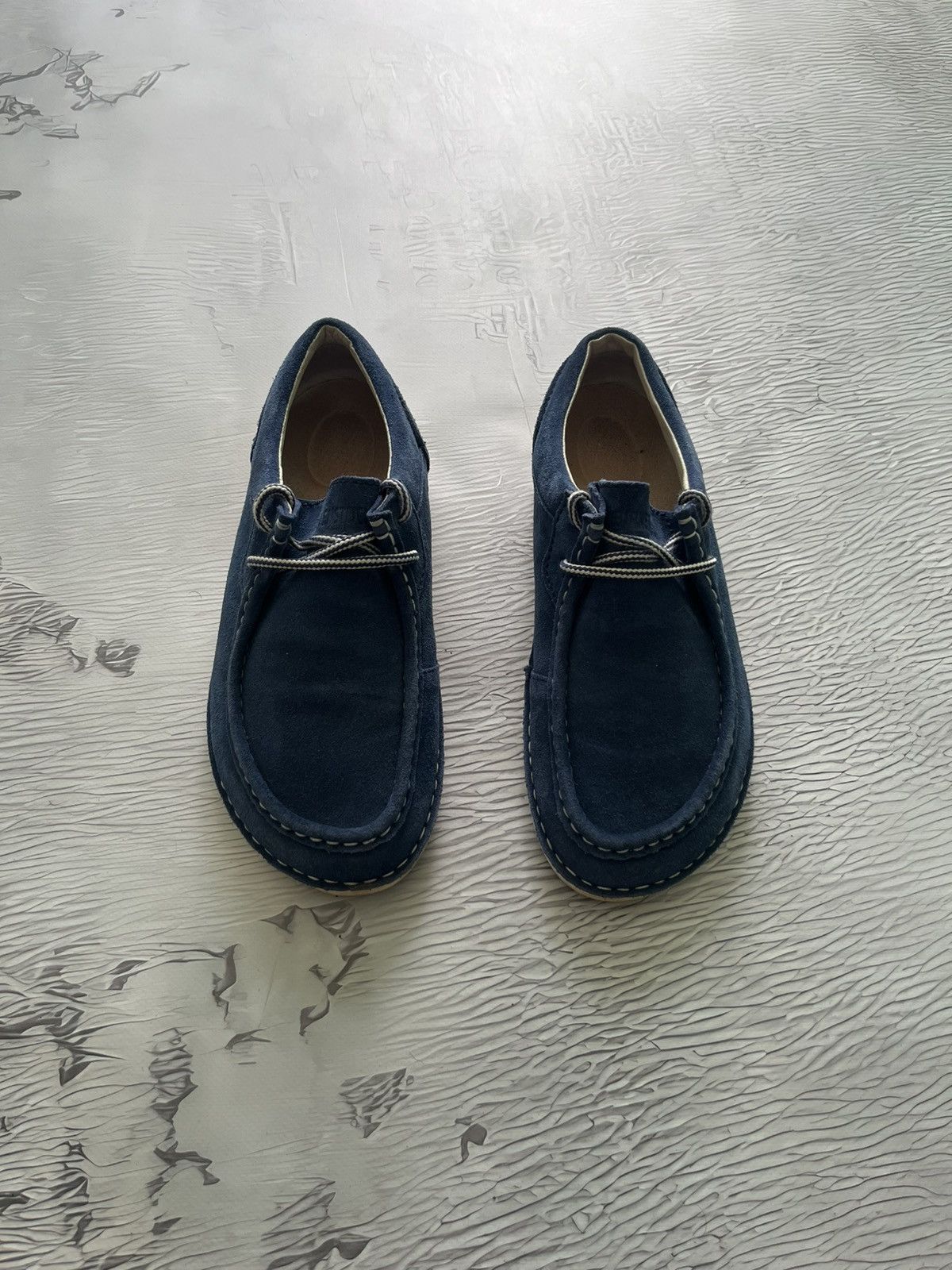 Birkenstock Birkenstock Lace Up Suede Classic Shoes Blue Size US 7 / EU 40 - 2 Thumbnail