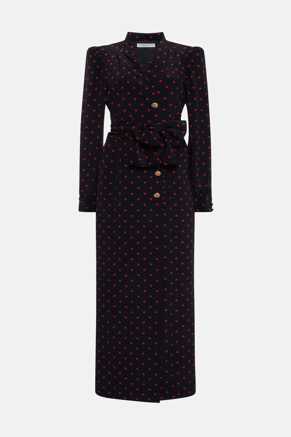 Alessandra Rich o1s22i1n0225 Silk Maxi Dress in Black Red Size M / US 6-8 / IT 42-44 - 1 Thumbnail