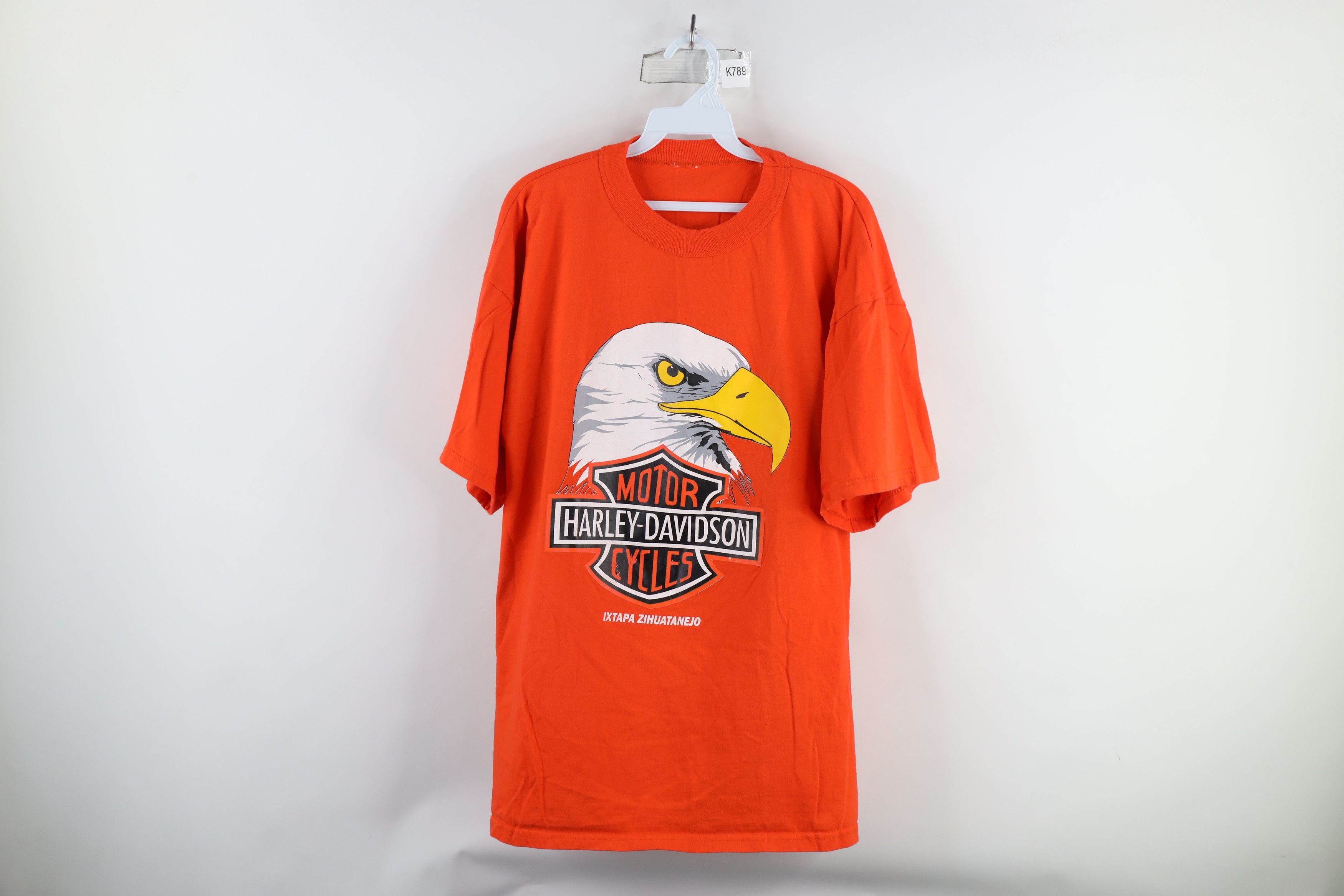 Harley Davidson × Vintage Vintage 90s Harley Davidson Spell Out Eagle Mexico T-Shirt Size US XL / EU 56 / 4 - 1 Thumbnail