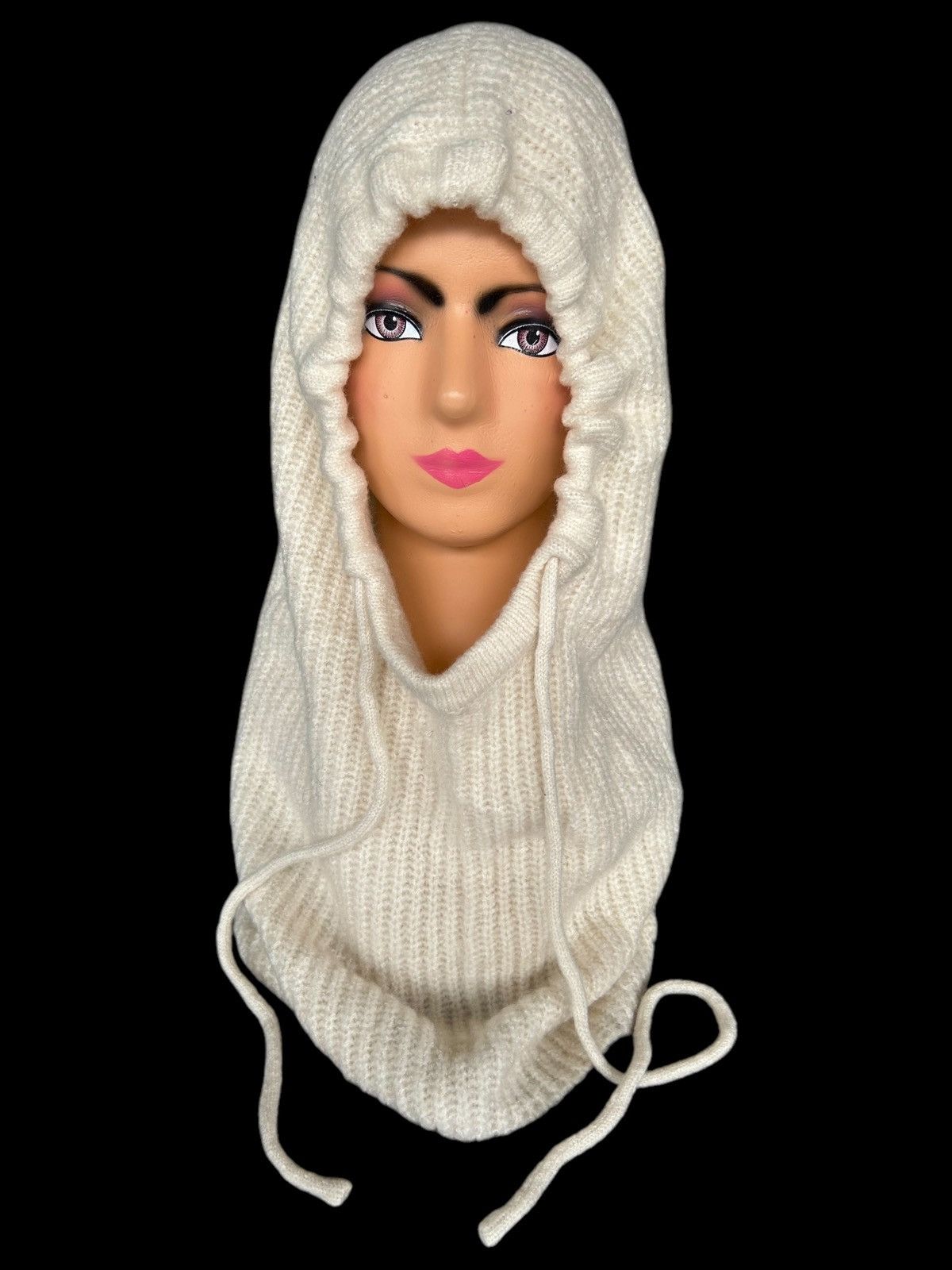 Japanese Brand × Vintage Balaclava Masked Knitted Japanese Rare ☠️☠️ Size ONE SIZE - 1 Thumbnail