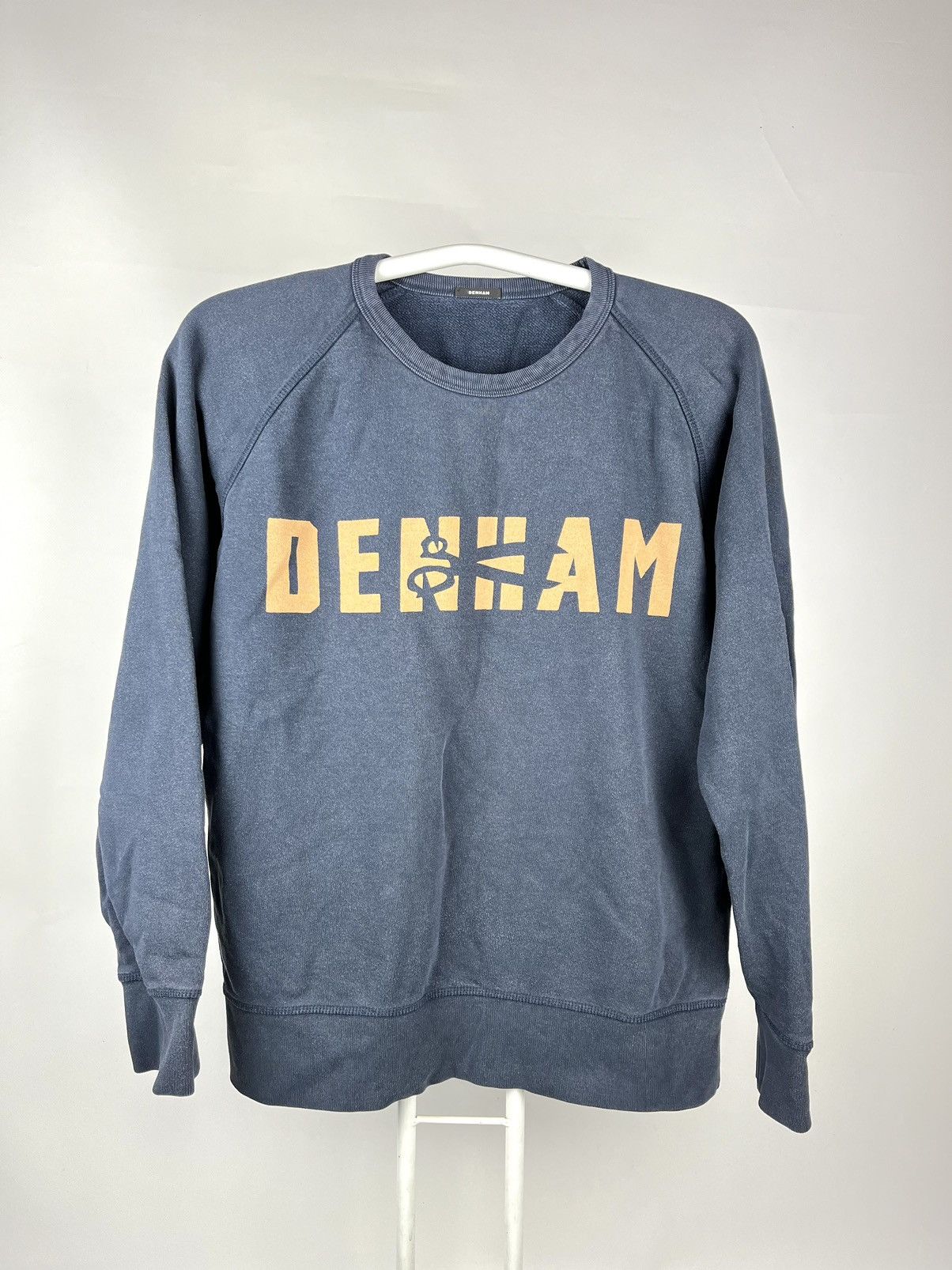 DENHAM Denham washed blue sweatshirt classic casual style Size US M / EU 48-50 / 2 - 1 Thumbnail