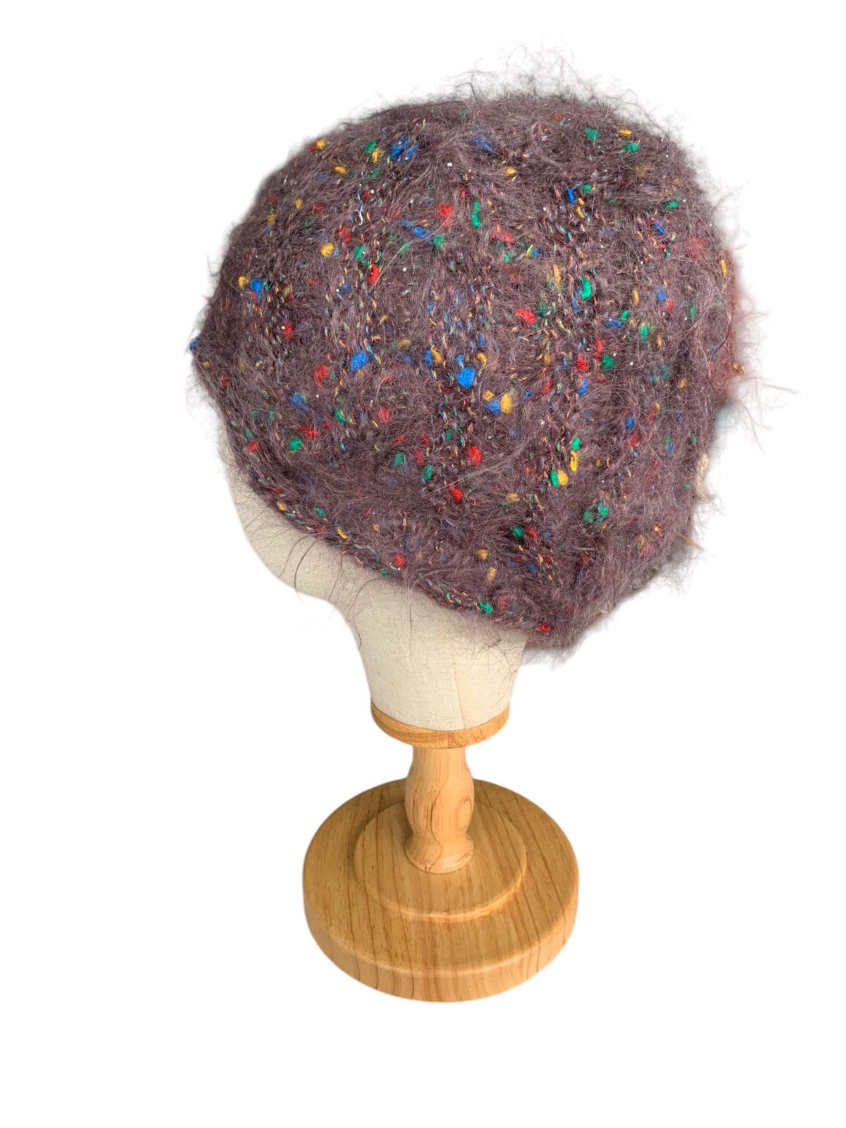 14th Addiction × Japanese Brand × Le Grande Bleu (L.G.B.) Punk Style Fur Distressed Knit Multicolour Beanie Hats Size ONE SIZE - 5 Thumbnail