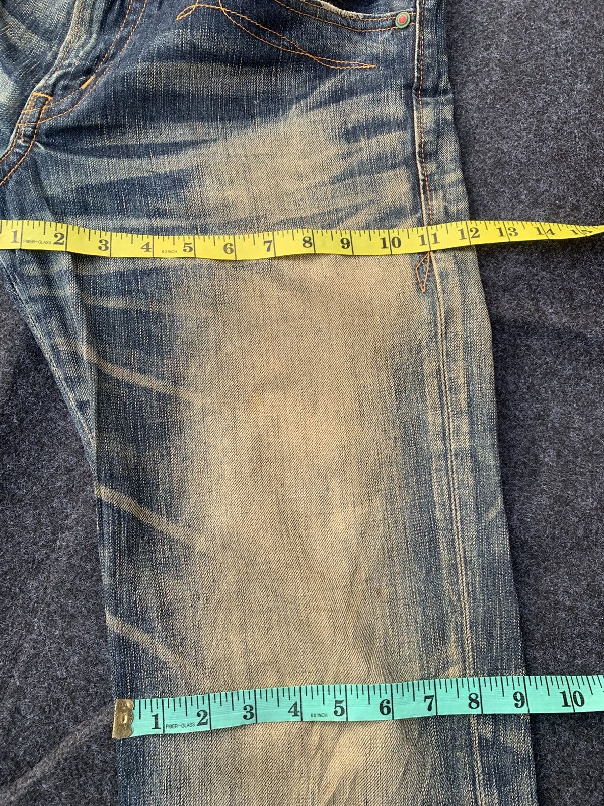 Edwin 👖RARE EDWIN BLUE TRIP – HEAVY WORN & CRAZY PATINA Size US 32 / EU 48 - 9 Thumbnail