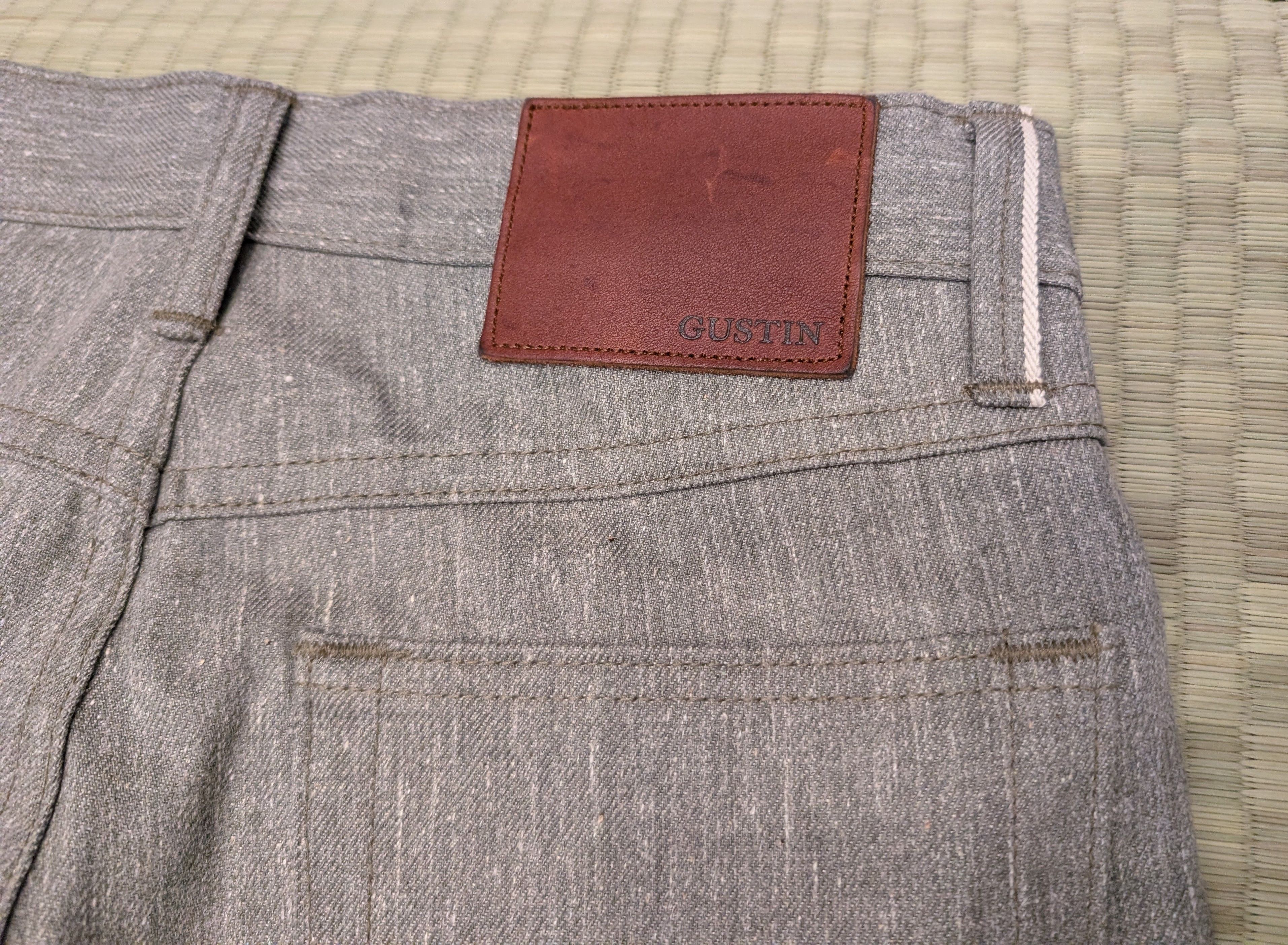 Gustin LNWOT Gustin #520 Heather Green Grey Selvedge Denim Jeans Size US 29 - 7 Thumbnail
