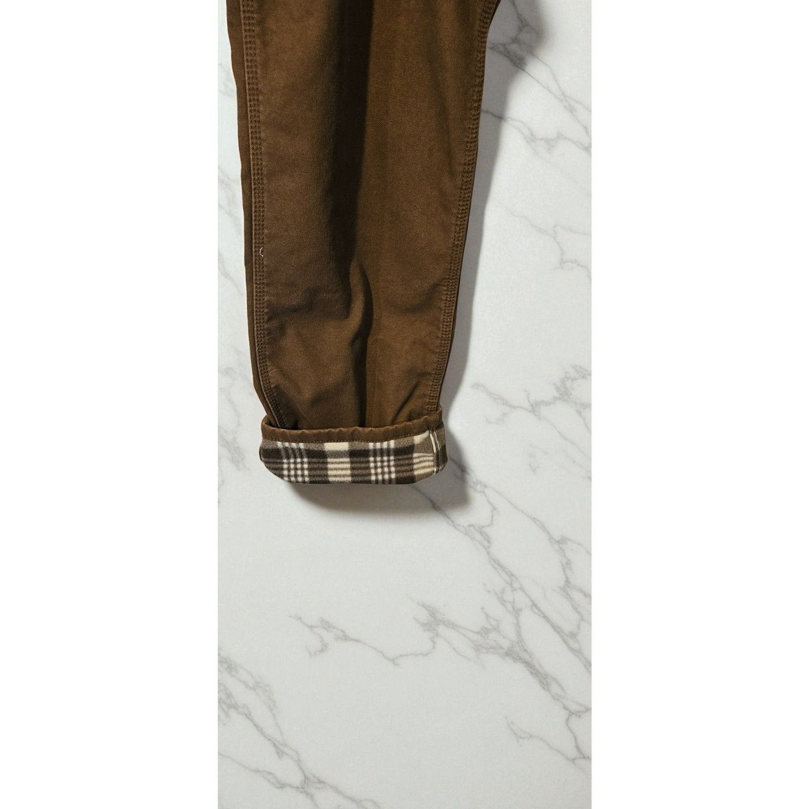 Other Men's Brown Flannel Lined Rugged Wear Jeans -- ITEM #3326 Size US 42 / EU 58 - 4 Thumbnail