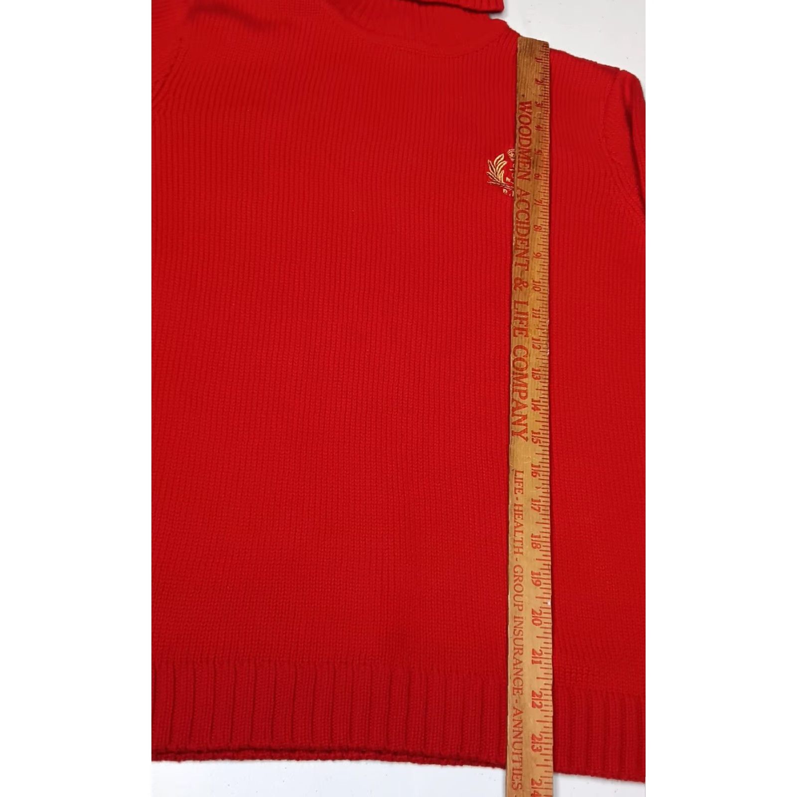 Ralph Lauren Ralph Lauren Jeans Company Sweater XL Turtleneck Red Gold Anchor Crest Nautical Preppy Size XL / US 12-14 / IT 48-50 - 5 Thumbnail