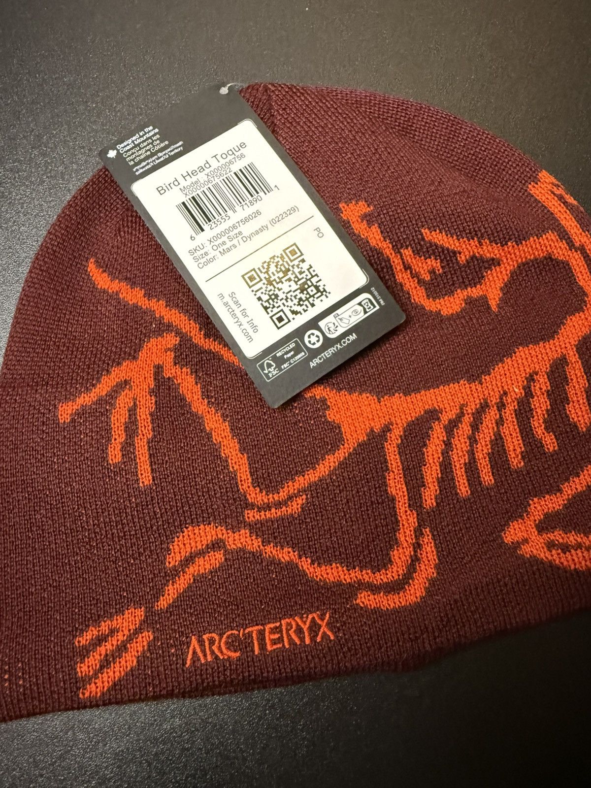 Arc'teryx Arc’teryx Bird Heard Toque beanie - Mars / Dynasty - New Size ONE SIZE - 4 Thumbnail