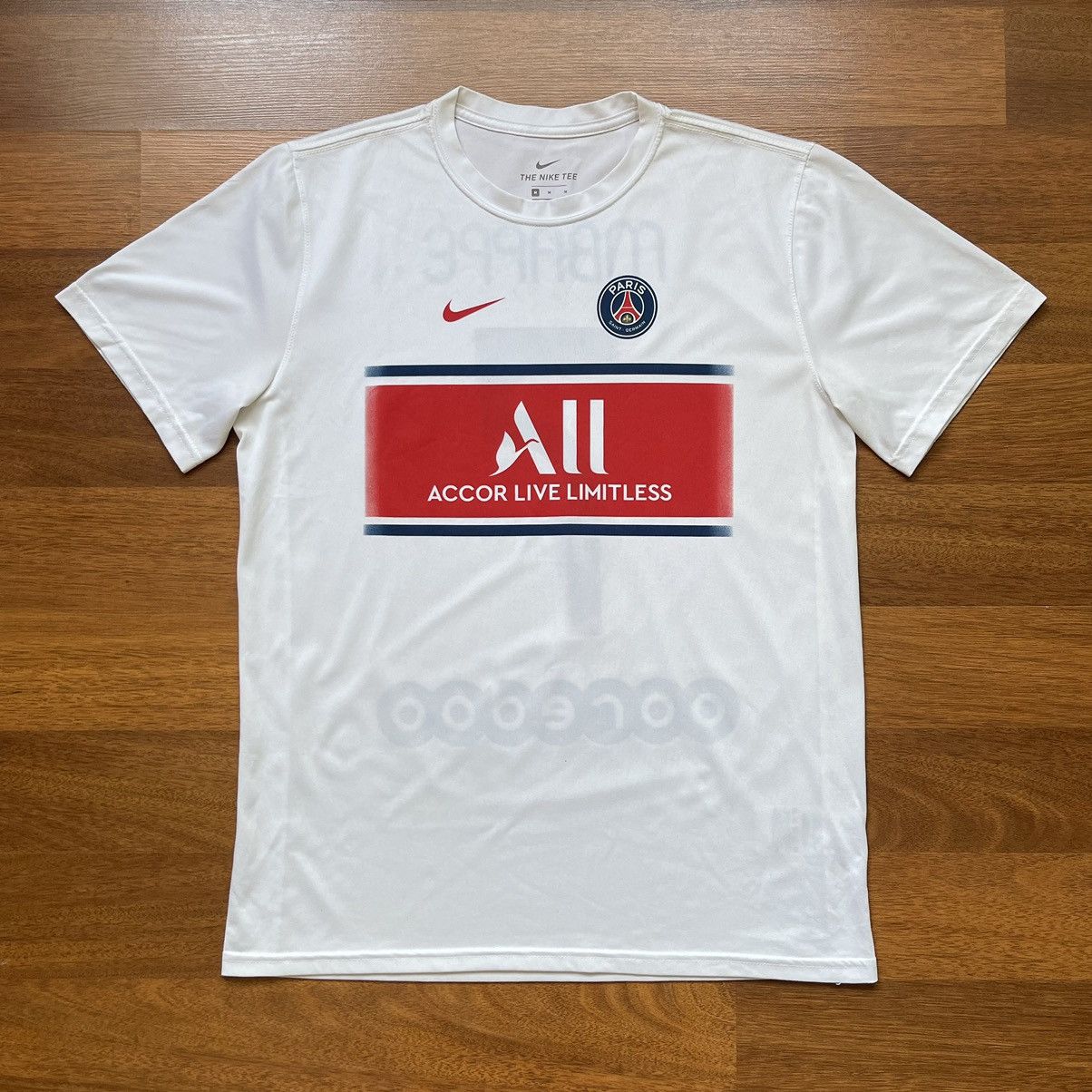 Nike × Vintage PSG NIKE 2021/2022 FOOTBALL SOCCER TEE #7 MBAPPE Size US M / EU 48-50 / 2 - 2 Thumbnail