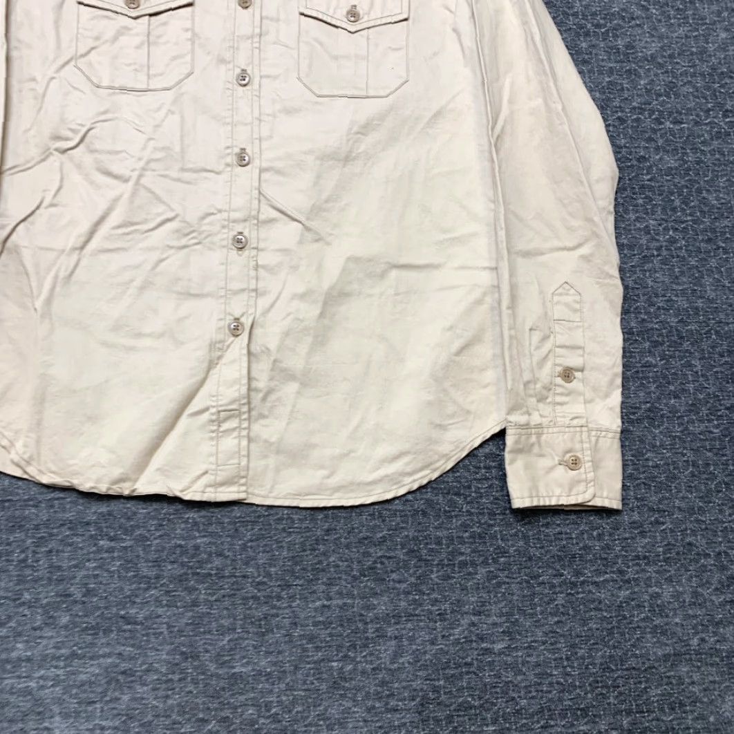 Epaulet Civilianaire Wash and Wear Officer Epaulet Shirt Womens L Gray Cotton Button Up Size L / US 10 / IT 46 - 2 Thumbnail