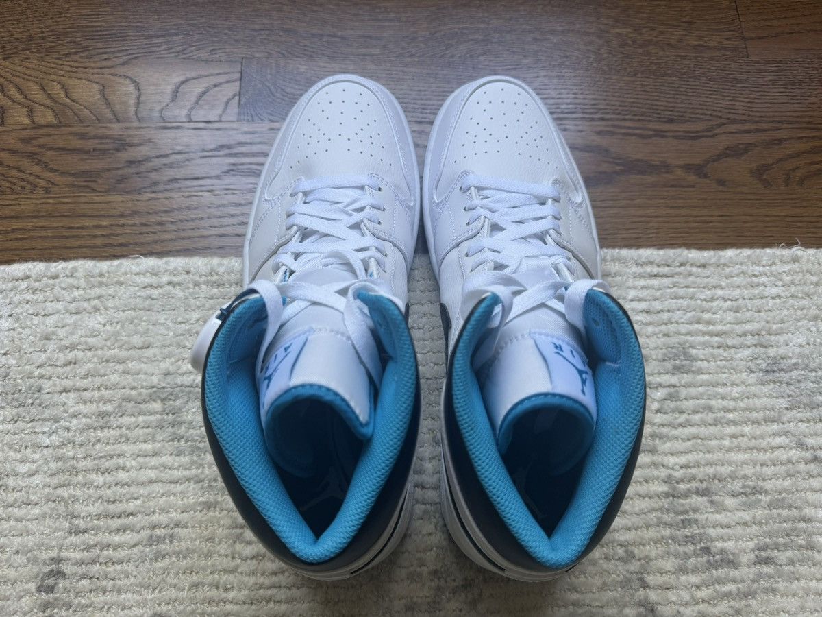 Jordan Brand 11.5 Jordan 1 Mid Laser Blue White Retro Air Size US 11.5 / EU 44-45 - 3 Thumbnail