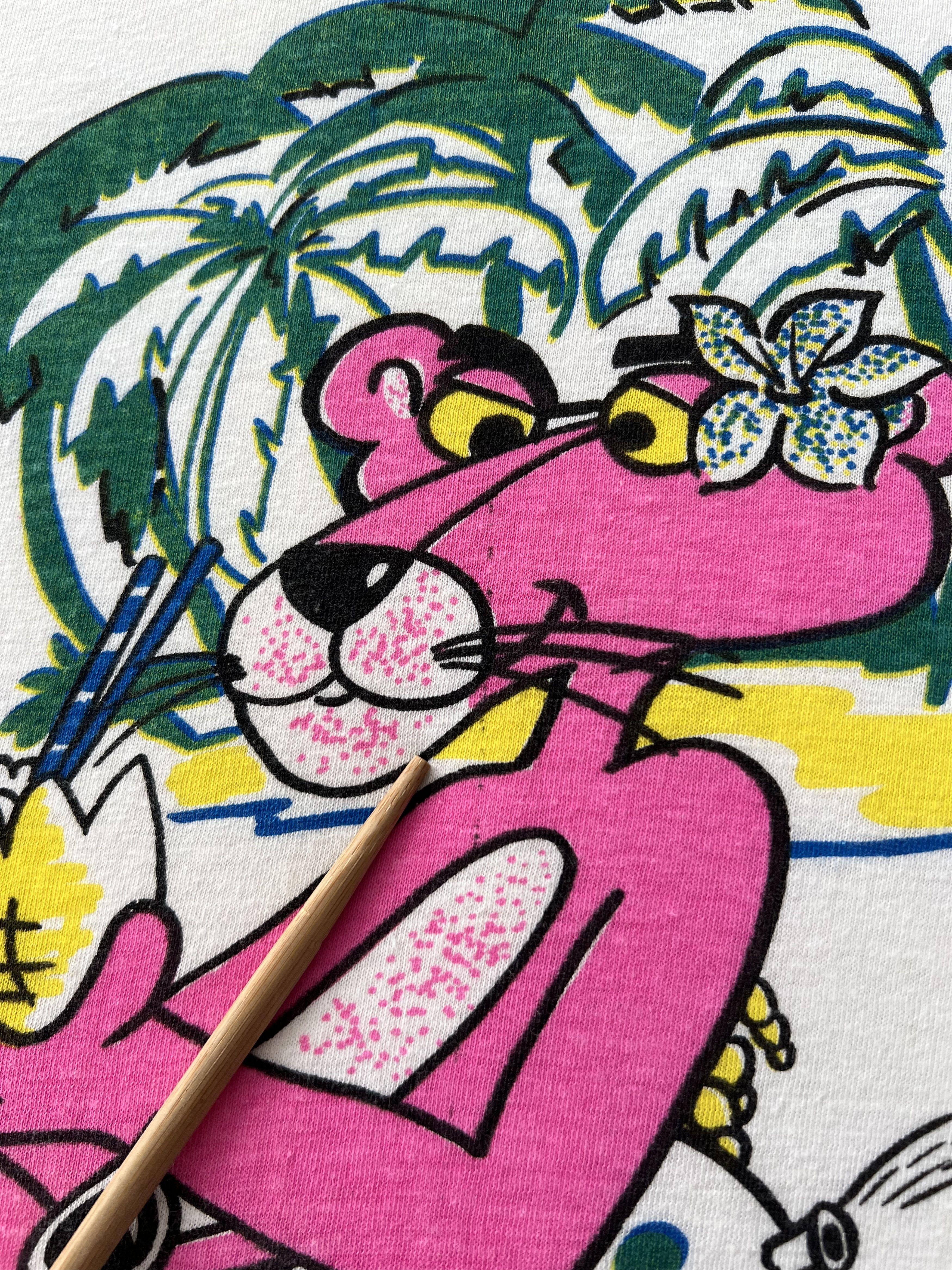 Cartoon Network Vintage 90s Pink Panther Canary Island White T-shirt Size US L / EU 52-54 / 3 - 5 Thumbnail
