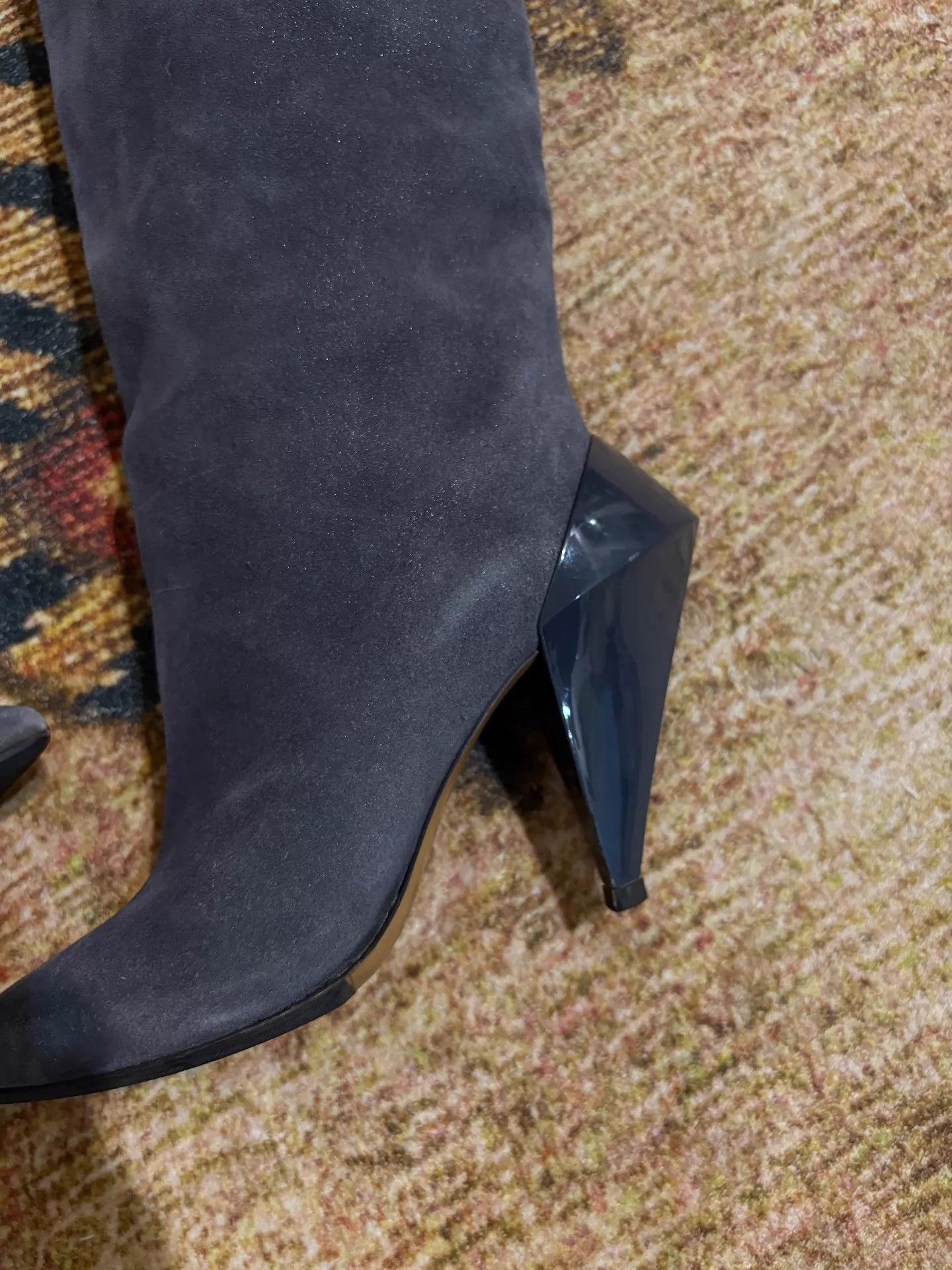 Maison Margiela Maison Margiela Dark Gray Suede Cut Stiletto Heel Boot 37-38 Size US 6.5 / IT 36.5 - 6 Thumbnail