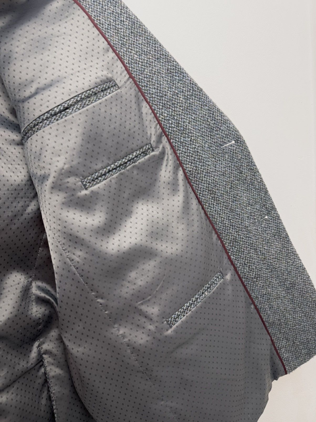 Harris Tweed Harris Tweed Man Wool Blazer Grey Classic Vintage Size 44R Size 44R - 10 Thumbnail