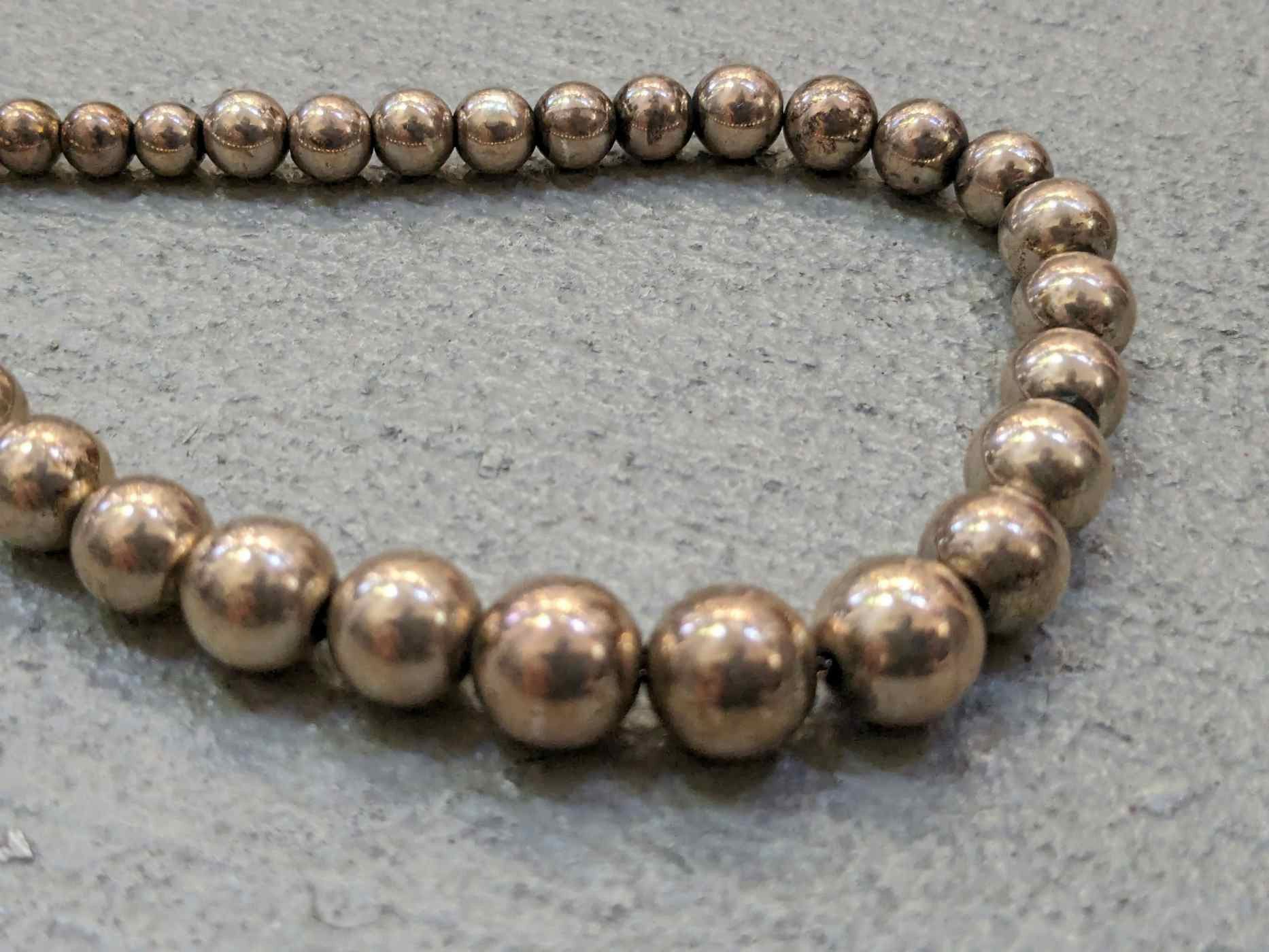 Tiffany & Co. Tiffany & Co Oval Sterling Silver Graduated Bead Necklace Size ONE SIZE - 8 Thumbnail