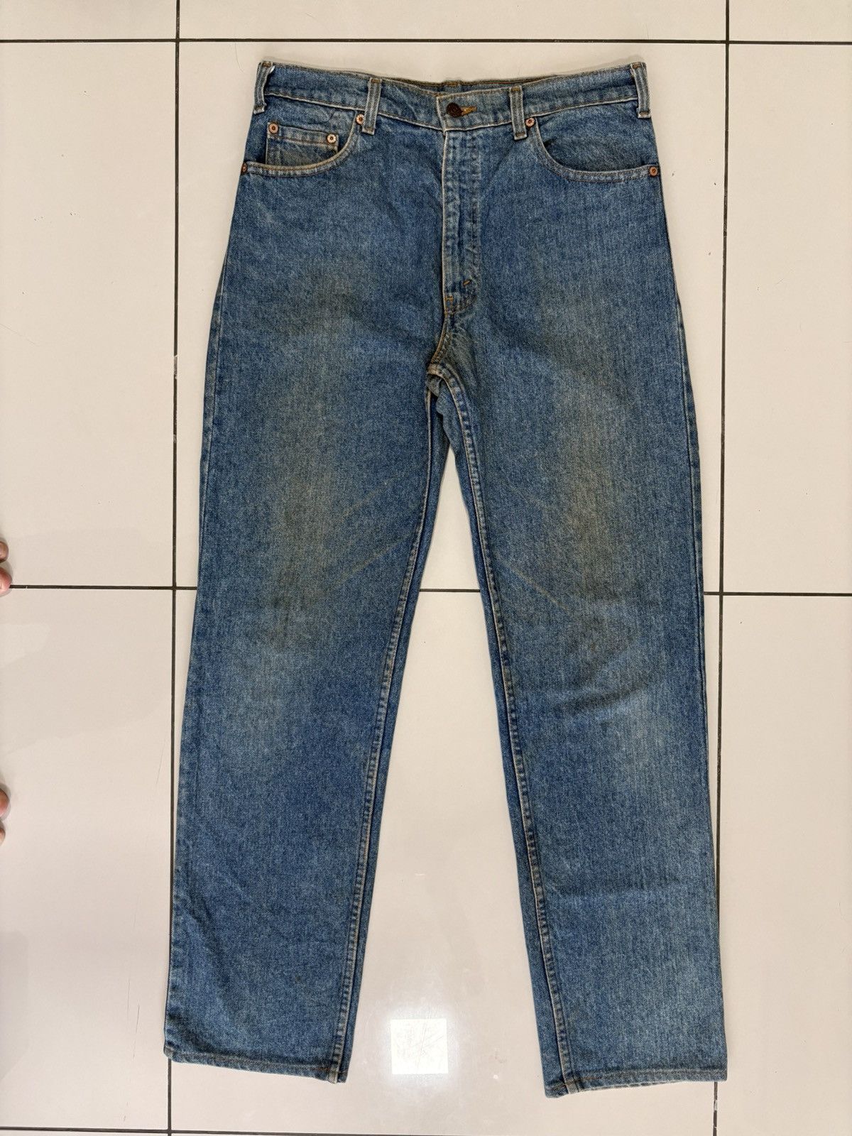 Levi's Vintage Clothing Levi’s 510 Indigo Blue Distressed Jeans Denim (USA) Size US 33 - 1 Thumbnail
