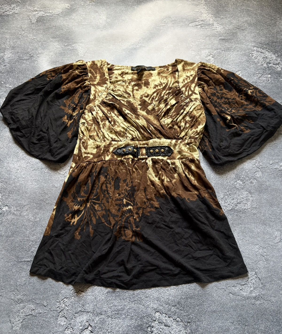 Roberto Cavalli Vintage 00s Roberto Cavalli Luxury Printed Viscose Blouse Size S / US 4 / IT 40 - 3 Thumbnail