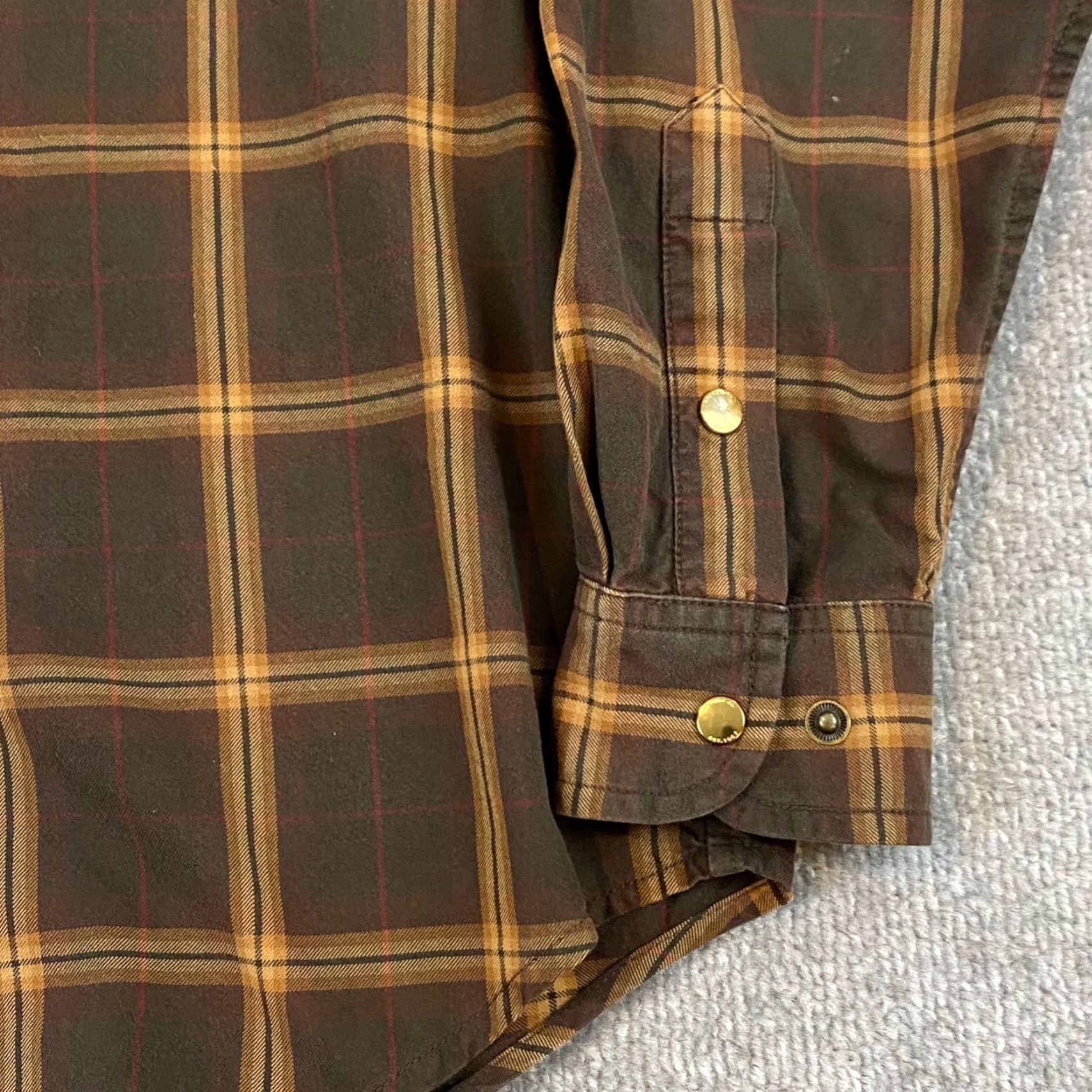 Ralph Lauren VINTAGE Ralph Lauren Shirt Womens Medium Brown Plaid Long Sleeve Button-Up Casual Outdoors Size M / US 6-8 / IT 42-44 - 4 Thumbnail