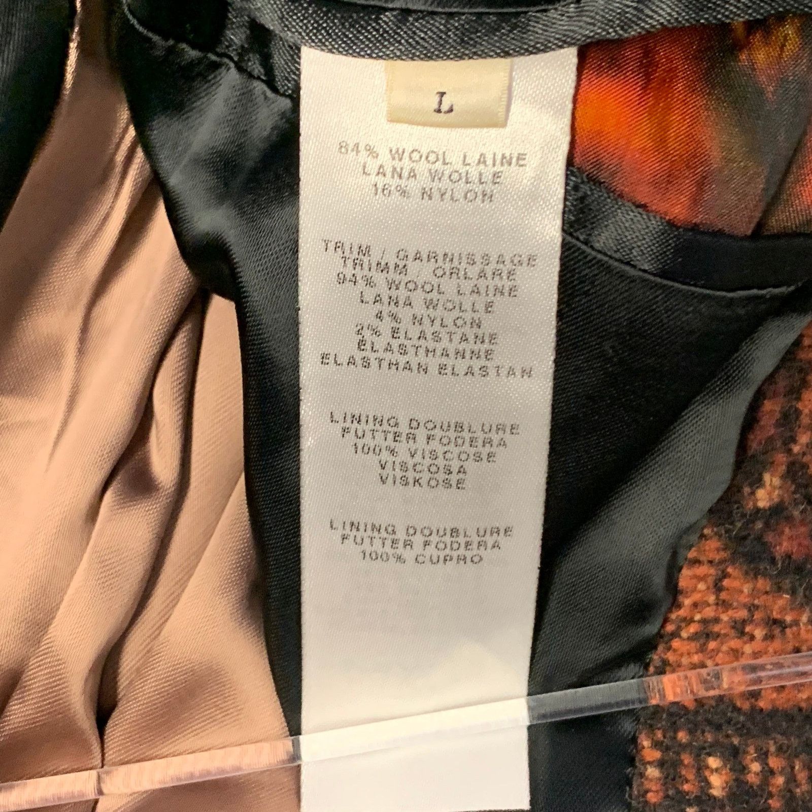 Paul Smith Brown Black Tapestry Jacquard Wool Blend Hidden Snaps Coat Size US L / EU 52-54 / 3 - 7 Thumbnail
