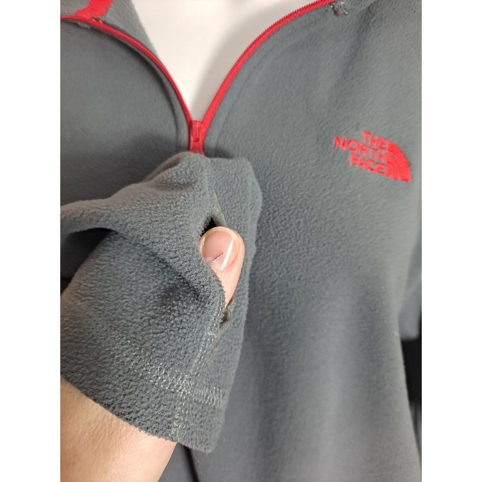 The North Face The North Face Fleece Pullover 1/4 Zip Lightweight Gray Mens Size US L / EU 52-54 / 3 - 9 Thumbnail