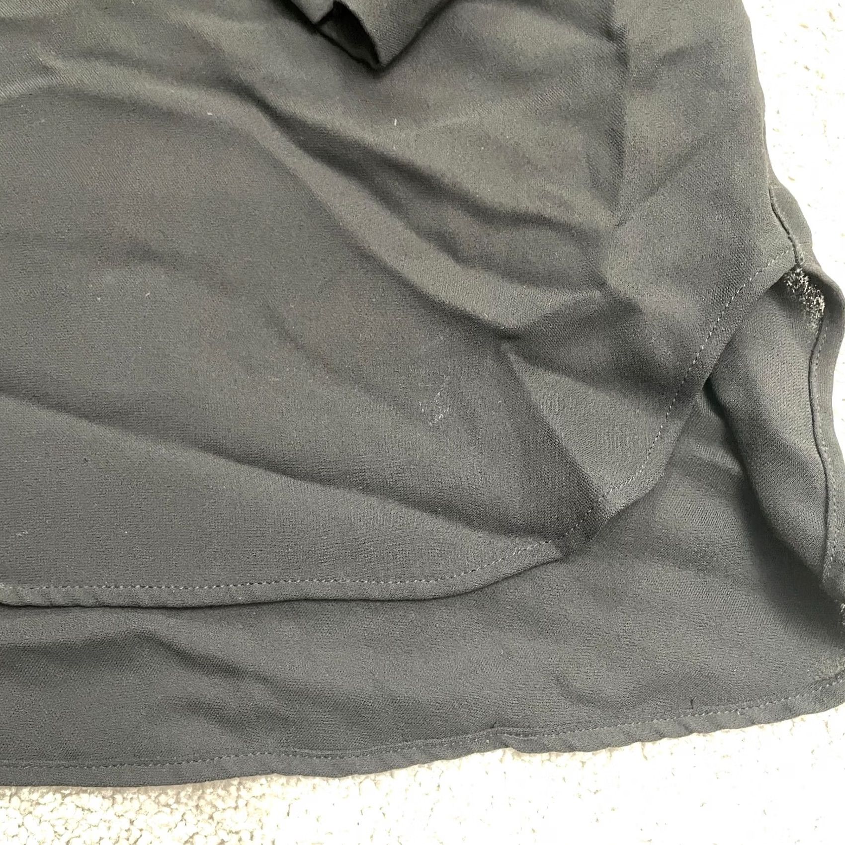 J.Crew J.Crew Blouse Womens 00 Black Half Button Up Long Sleeve Classic Size XXS / US 00 / IT 34 - 6 Thumbnail