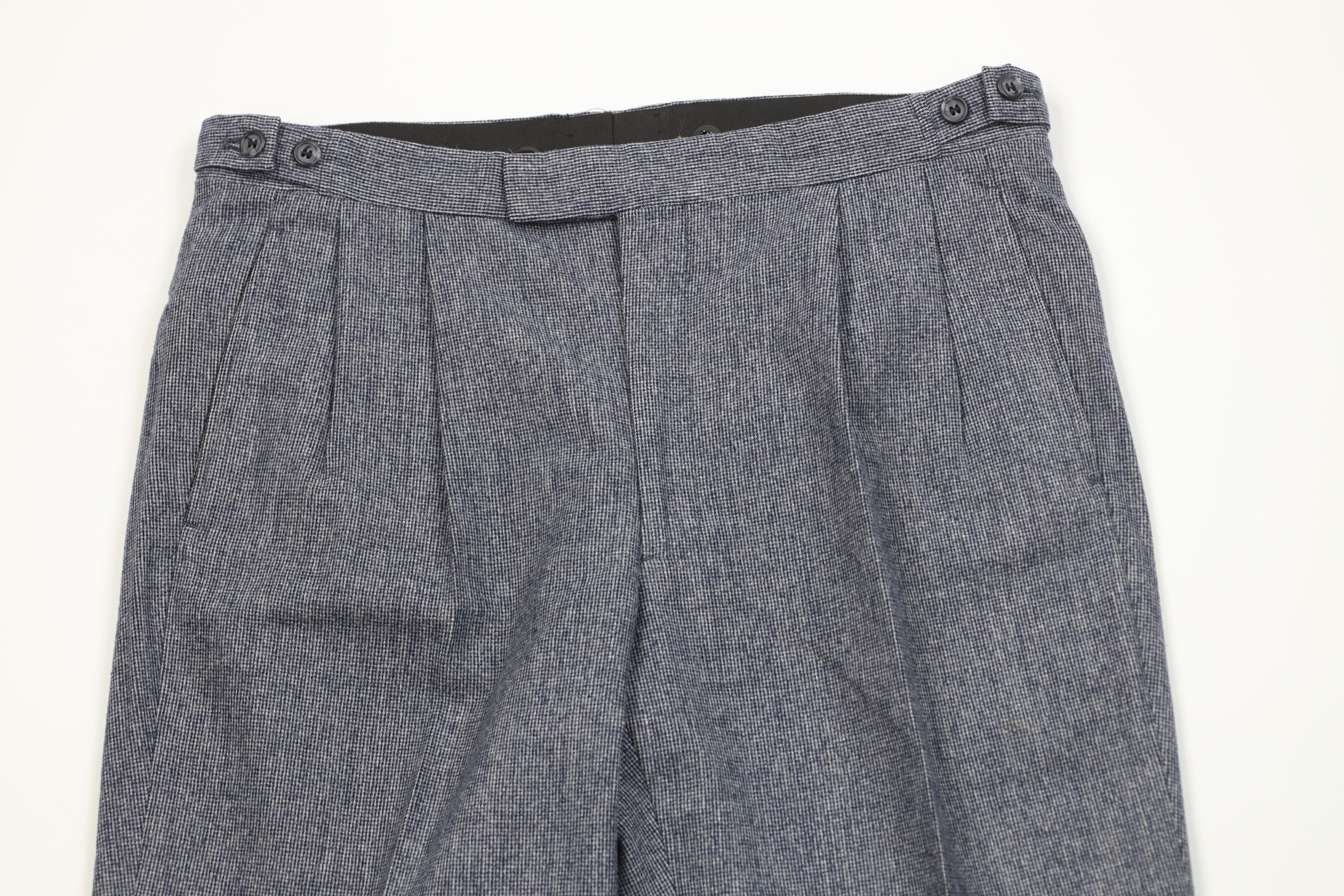 Vintage Vintage 70s Streetwear Knit Wide Leg Chino Pants Blue USA Size US 34 / EU 50 - 2 Thumbnail