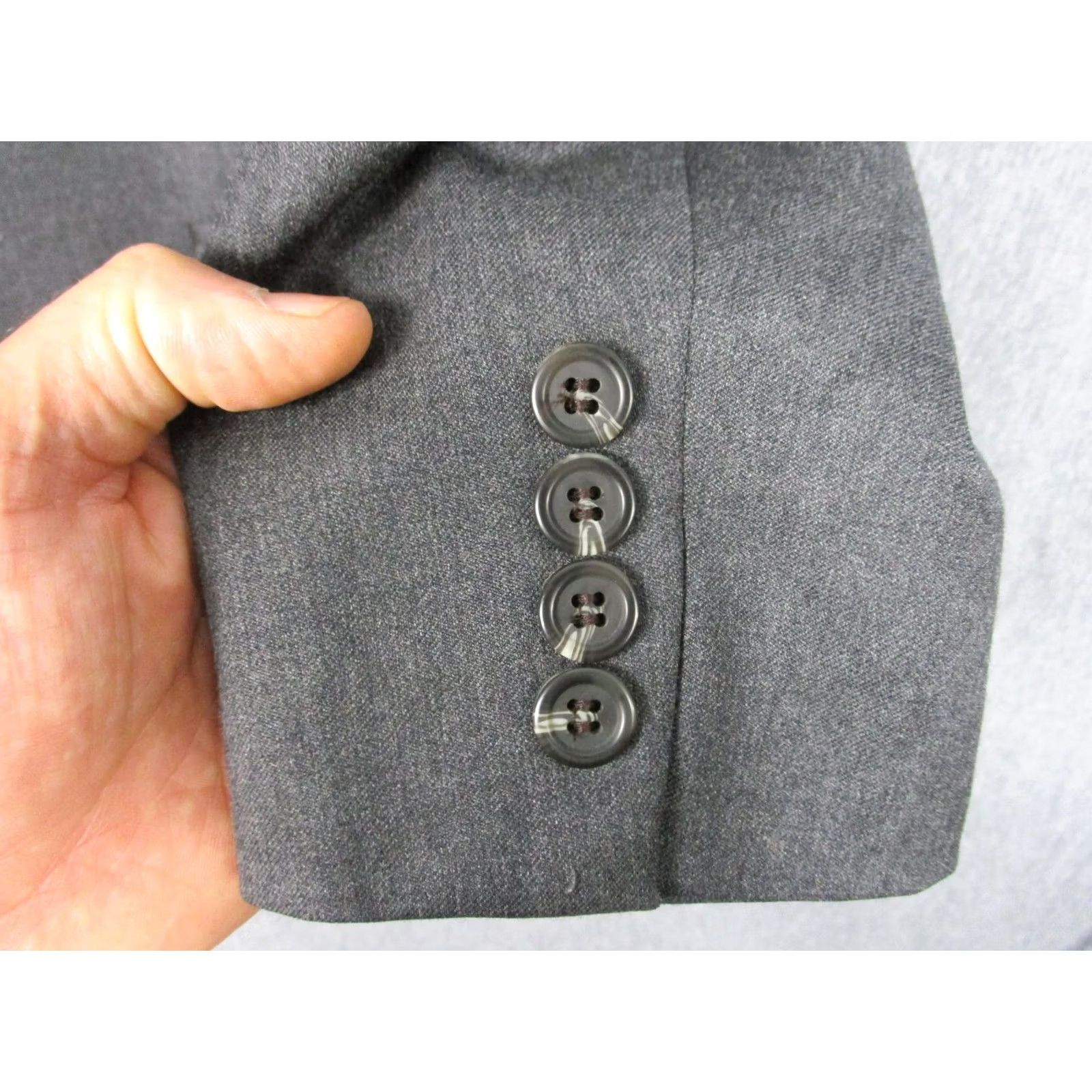 Ralph Lauren Lauren Ralph Jacket Mens 40 Gray Suit 40R Wool Two Button Made Canada Size 40R - 3 Thumbnail
