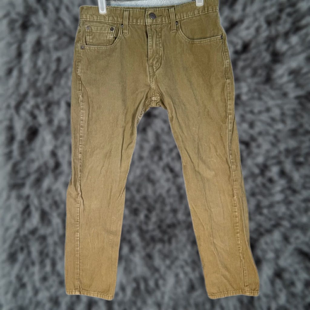 Levi's Levi’s 502 Straight Leg Corduroy Jeans Men Beige 29x30 Mid-Rise Classic Fit Size US 29 - 1 Thumbnail