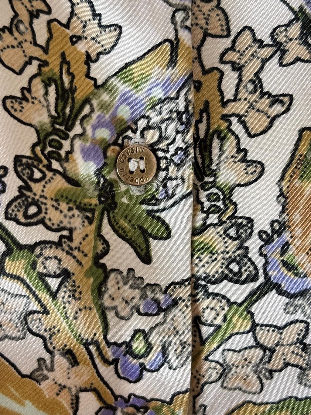 Roberto Cavalli Roberto Cavalli Satin Blouse Fitted Designer Top Size M / US 6-8 / IT 42-44 - 5 Thumbnail