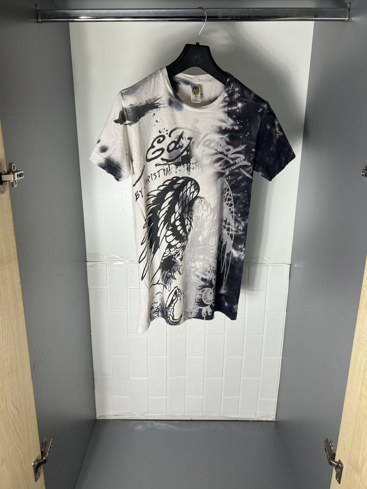 Ed Hardy × Vintage VERY RARE ED HARDY DOUBLE PRINTED DESIGNER T-SHIRT Y2K 90s Size US S / EU 44-46 / 1 - 2 Thumbnail