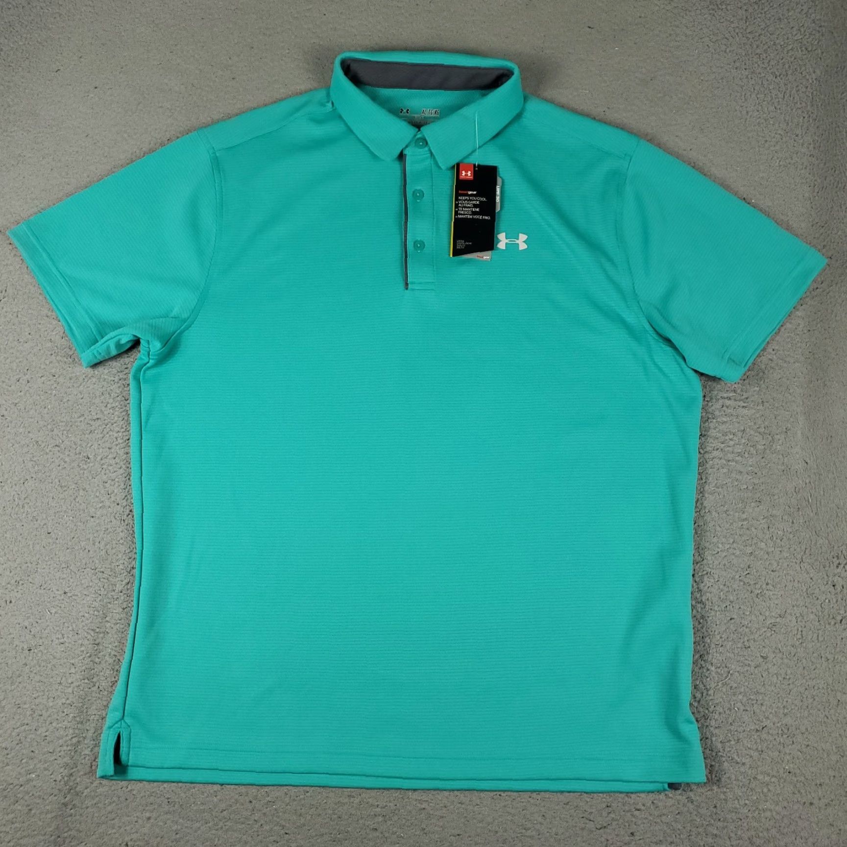 Under Armour Under Armour Polo Shirt Mens XL Turquoise Blue Golf Casual Short Sleeve Polo Shirt Mens XL Turquoise Blue Golf Casual Short Sleeve Size US XL / EU 56 / 4 - 2 Thumbnail