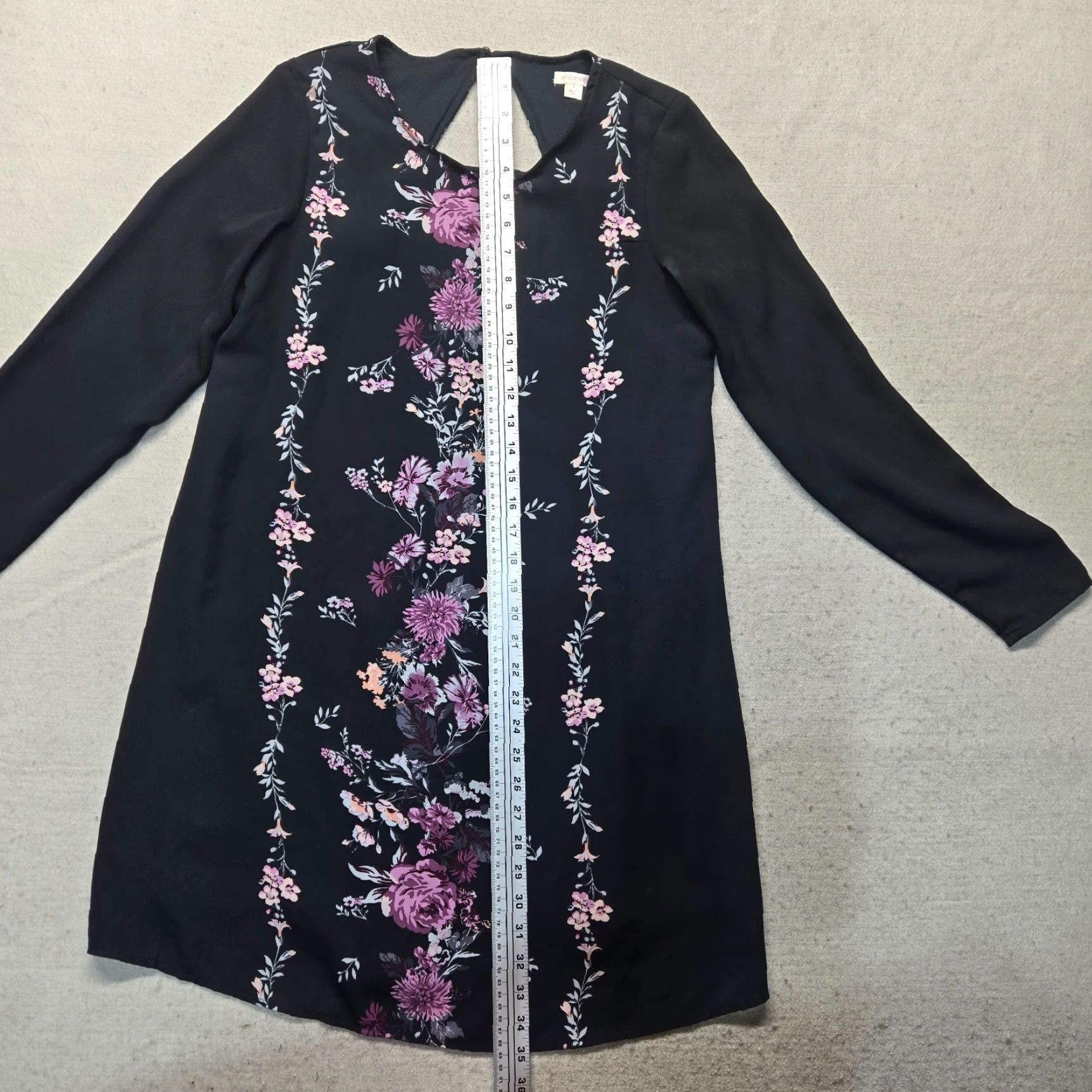 Vintage Xhilaration Shirt Floral Black with Purple Flowers Adult Womens Size S Small Size S / US 4 / IT 40 - 6 Thumbnail