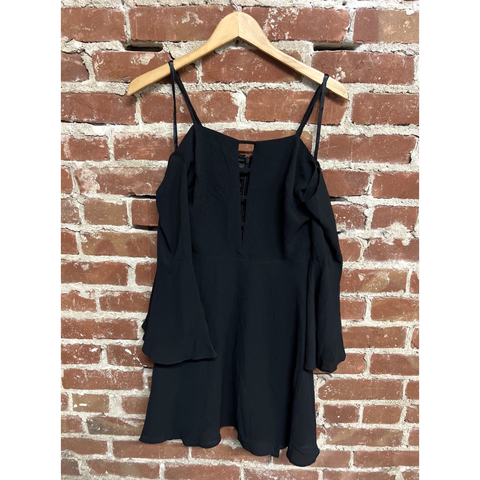 Bebe VINTAGE? Bebe Shirt Dress Womens Black Lattice Detail Woven Dress Size S Knee Length NWT Size S / US 4 / IT 40 - 2 Thumbnail