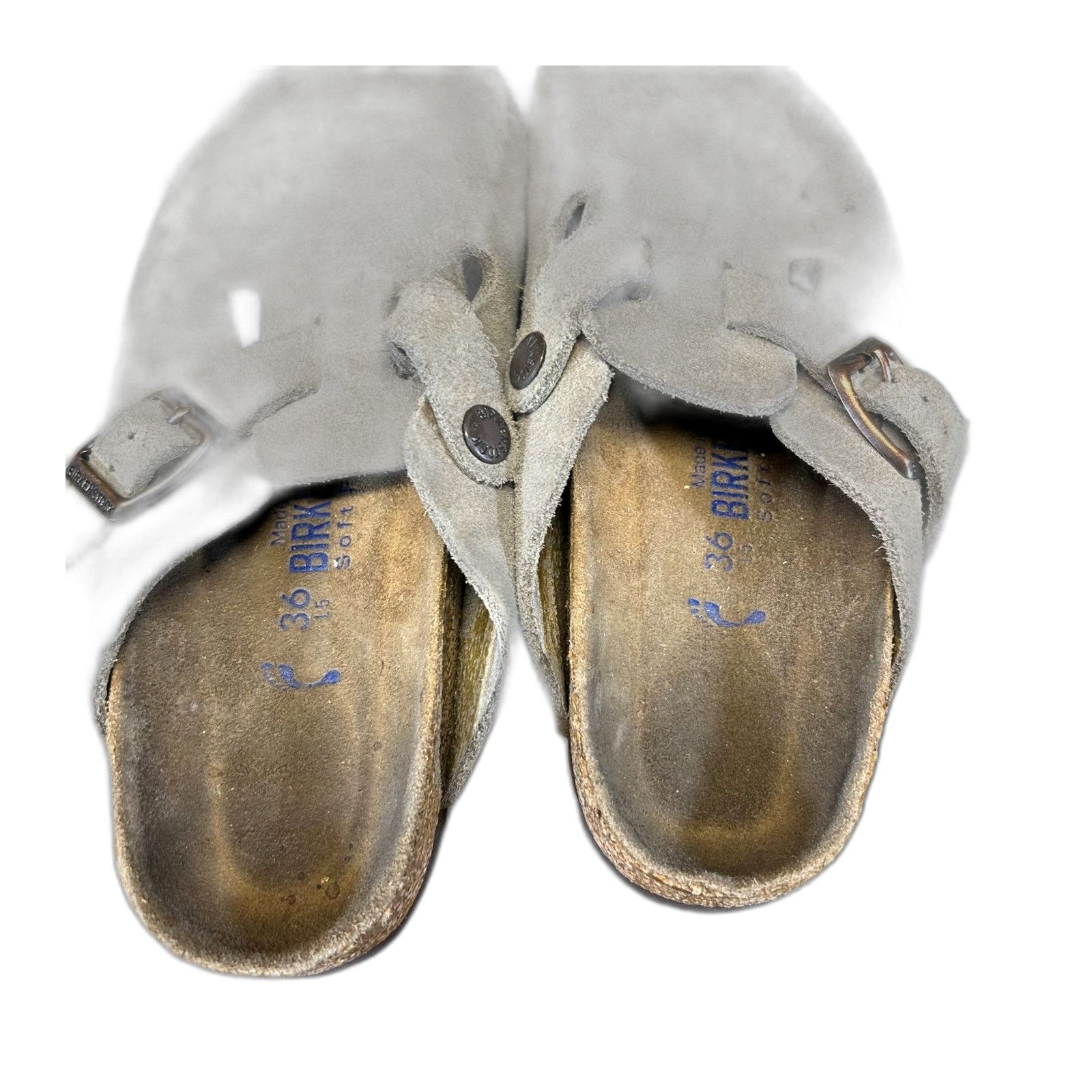 Birkenstock Birkenstock Boston Soft Footbed Suede Taupe Clogs Women's Si Size US 5.5 / EU 38 - 9 Thumbnail