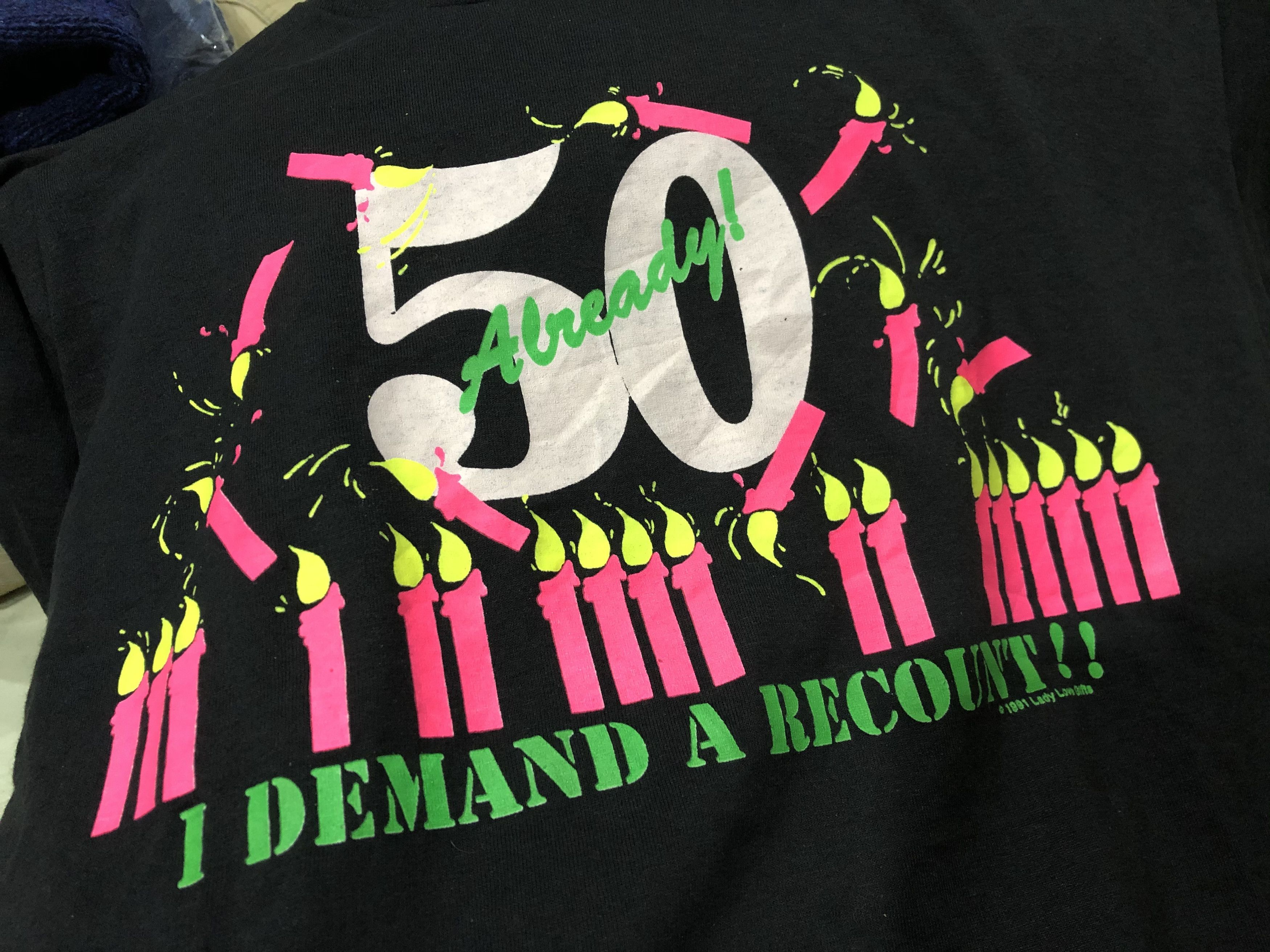 Vintage Vintage 90s I Demand A Recount Funny Art Wording Tshirt Size US L / EU 52-54 / 3 - 4 Thumbnail