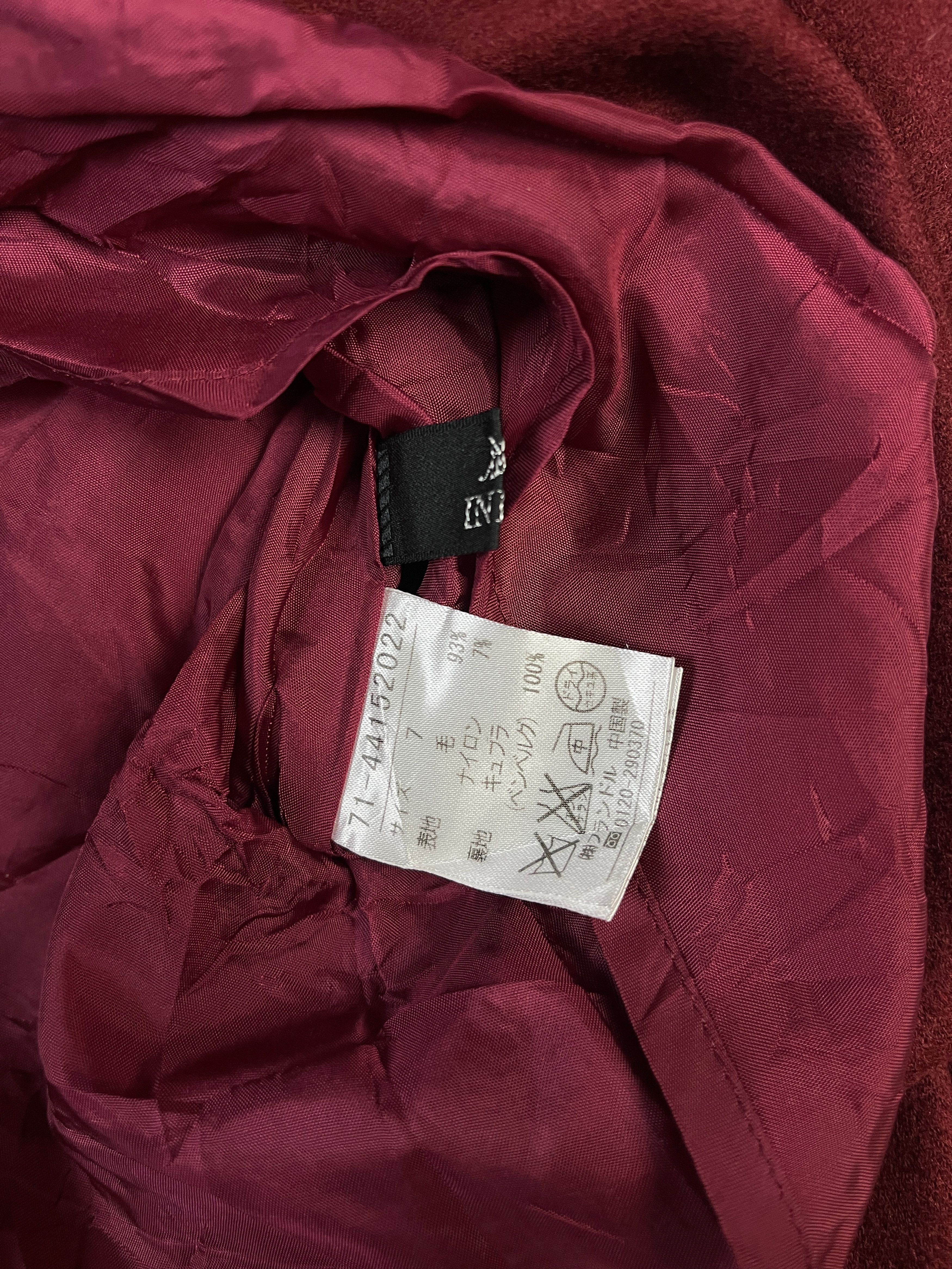 Yohji Yamamoto Ined Red Wool Skirt Size 26" / US 2 / IT 38 - 6 Thumbnail