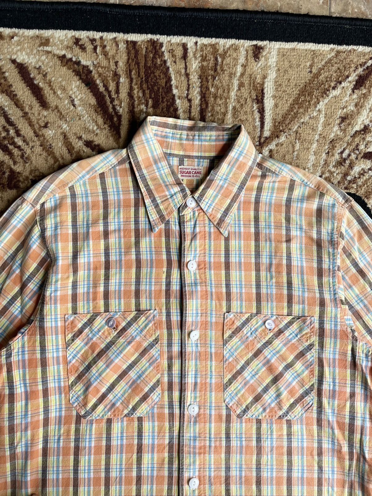 Japanese Brand × Sugar Cane × Toyo Enterprises Sugarcane Flannel Longsleeve Shirt Size US M / EU 48-50 / 2 - 2 Thumbnail
