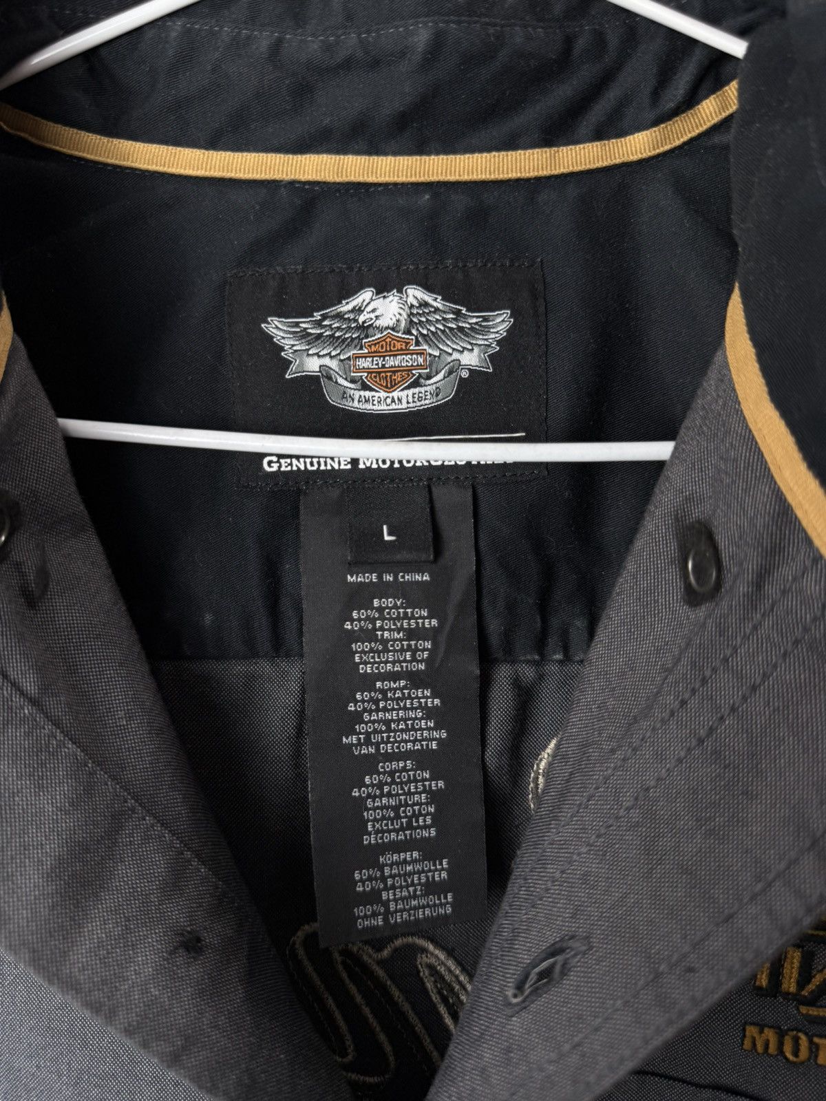Harley Davidson Vintage Harley Davidson Embroidered Logo Shirt Size US L / EU 52-54 / 3 - 6 Thumbnail
