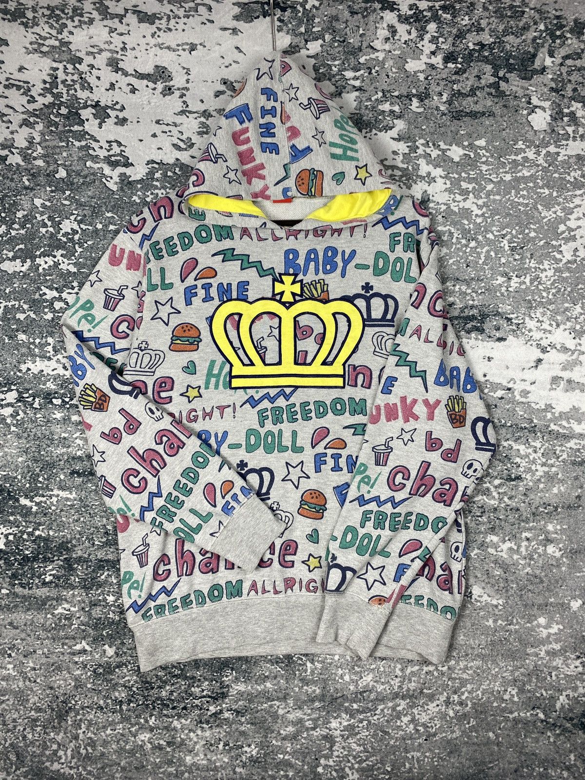 Designer Vintage Baby Doll Monogram Pullover Hoodies Size US XL / EU 56 / 4 - 6 Thumbnail