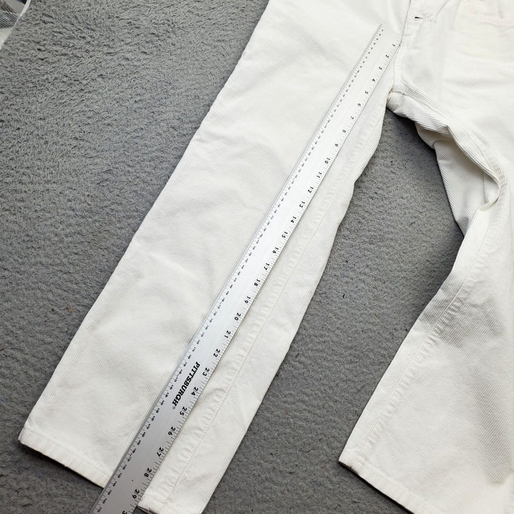 Billabong Billabong Womens White Corduroy Pants 28 Flat Front Straight Button Fly Chino Casual Vintage? No Size 28" / US 6 / IT 42 - 4 Thumbnail